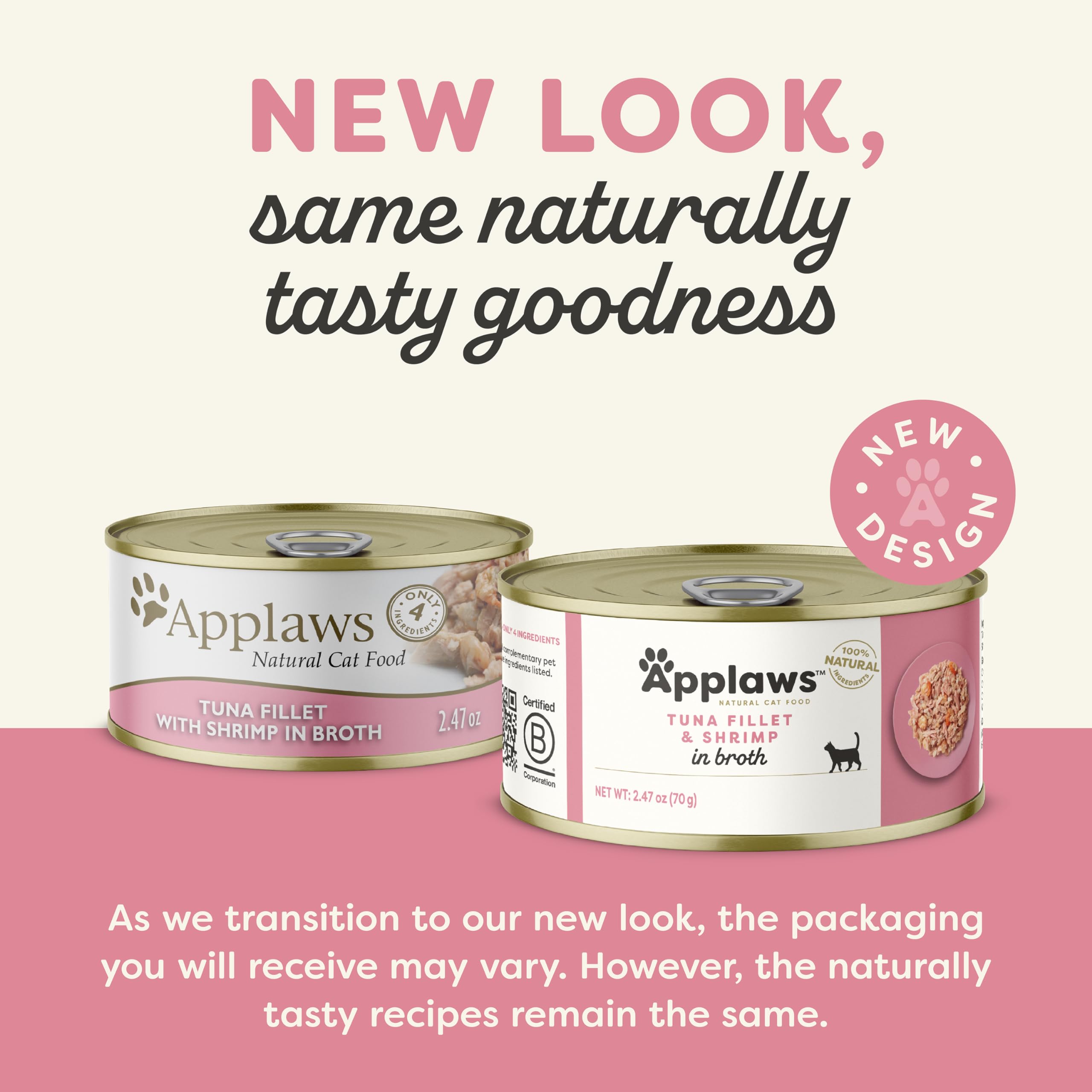 Applaws Natural Wet Cat Food in Broth, Limited Ingredient Canned Wet Cat Food, No Additives, Made with Natural Ingredients, Tuna