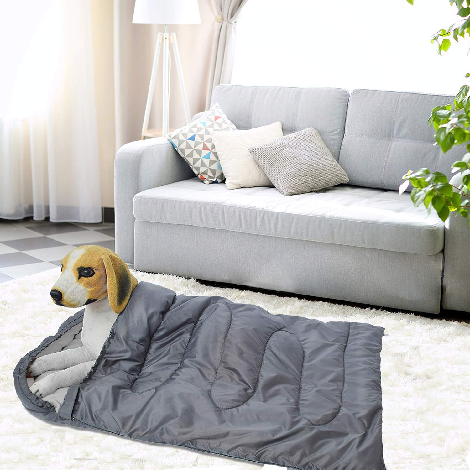 Kudes Dog Sleeping Bag Waterproof Warm Packable Dog Bed With Storage Bag For Indoor Outdoor Travel Camping Hiking Backpacking (4