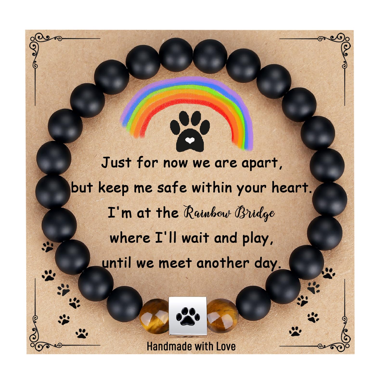 TONY & SANDY Dog Memorial Gifts for Loss of Dog, Pet Sympathy Gift, Pet Passing Away Remembrance Bereavement Memorial Bracelet f
