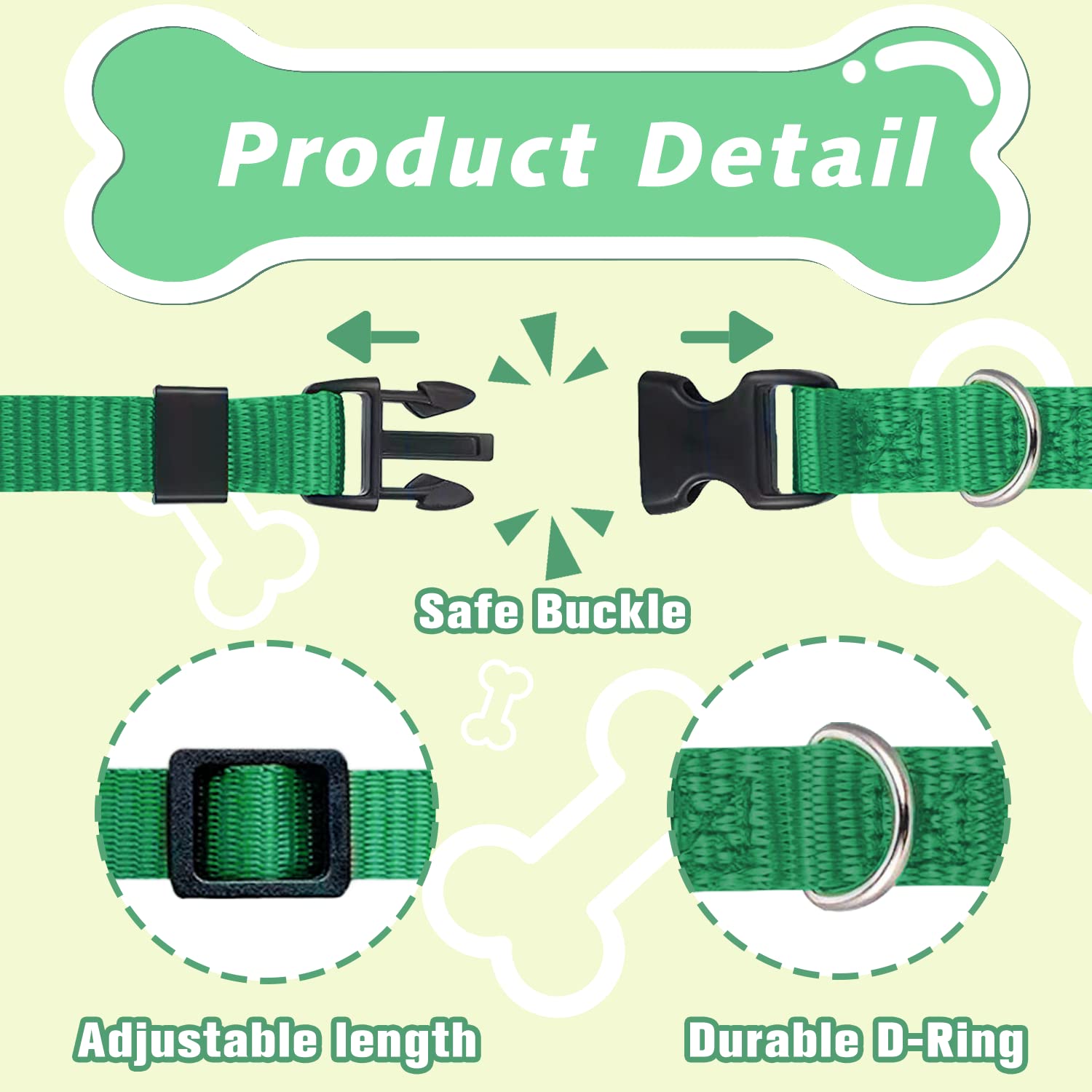 14 Pack Puppy Collars For Litter,Adjustable Puppy Id Collars Breakaway Safety Whelping Collars For Small Puppies,Soft Nylon Iden