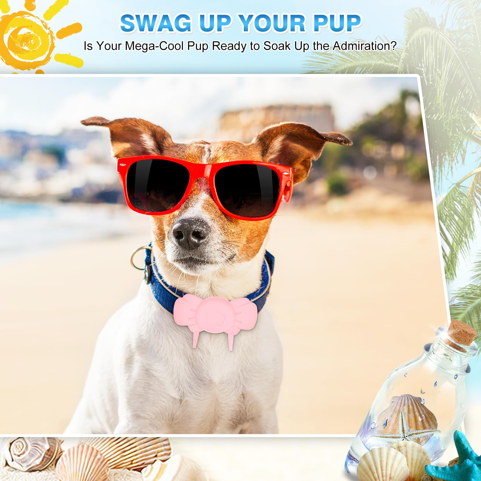 Airtag Dog Collar Holder - Ipx8 Waterproof Airtag Cat Collar - Secure And Stylish, Adjustable Silicone Strap Fits All Collar Wid