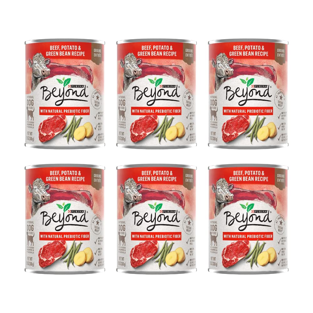 Purina Beyond Grain Free Beef, Potato & Green Bean Recipe Ground Entree Adult Wet Dog Food 13 Ounce (Pack Of 6)