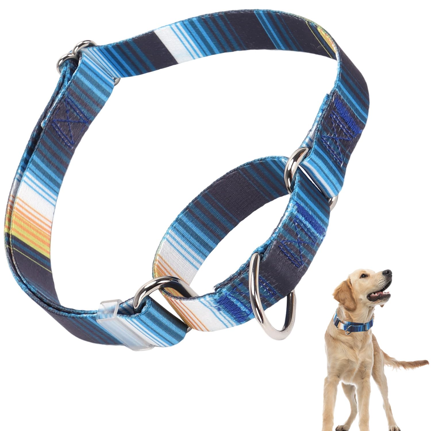 Martingale Collar For Dogs Adjustable Heavy Duty Training Collars With Special Tribal Pattern For Small Medium Large Dog, No Sli