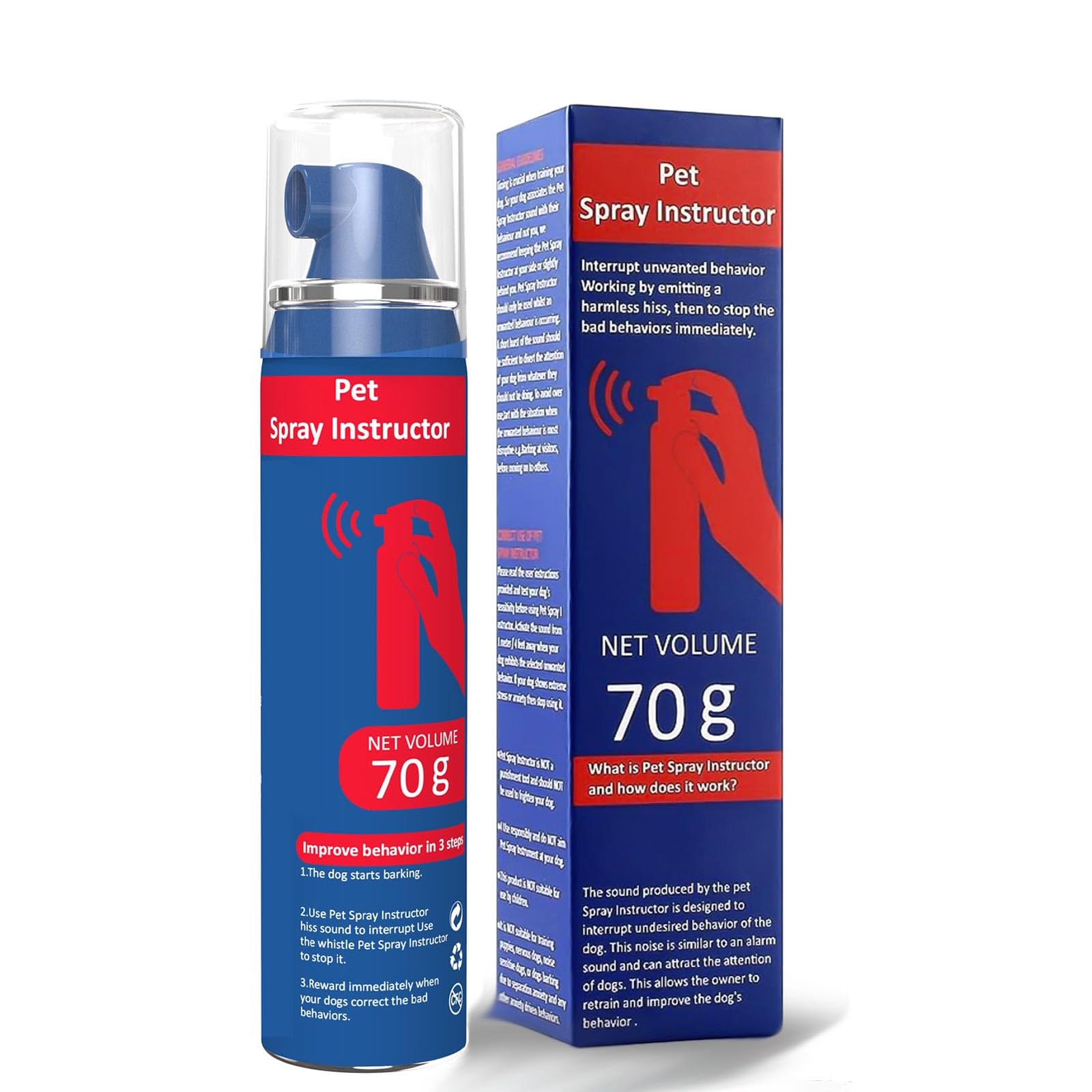 Gutes Leben Dog Corrector Spray, 70ml, Instructor Spray Dog Trainer for Stops Barking, Jumping Up, Help Stop Unnecessary Dog Beh