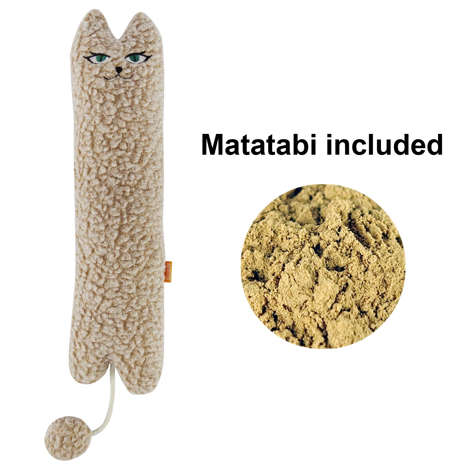 Ttcat Catnip Silvervine Matatabi Pillow For Cats & Kittens,Cat Kicker Toy,Large Size Cat Pillow Soothing Plush Cat Toy(Beige).