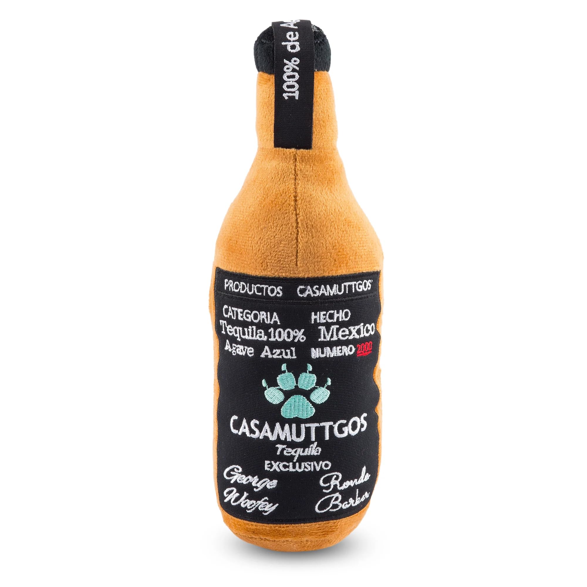 Haute Diggity Casamuttgos Tequila, Plush Designer Dog Toys With Interactive Squeaker, Stimulating Pet Enrichment, Machine-Washab