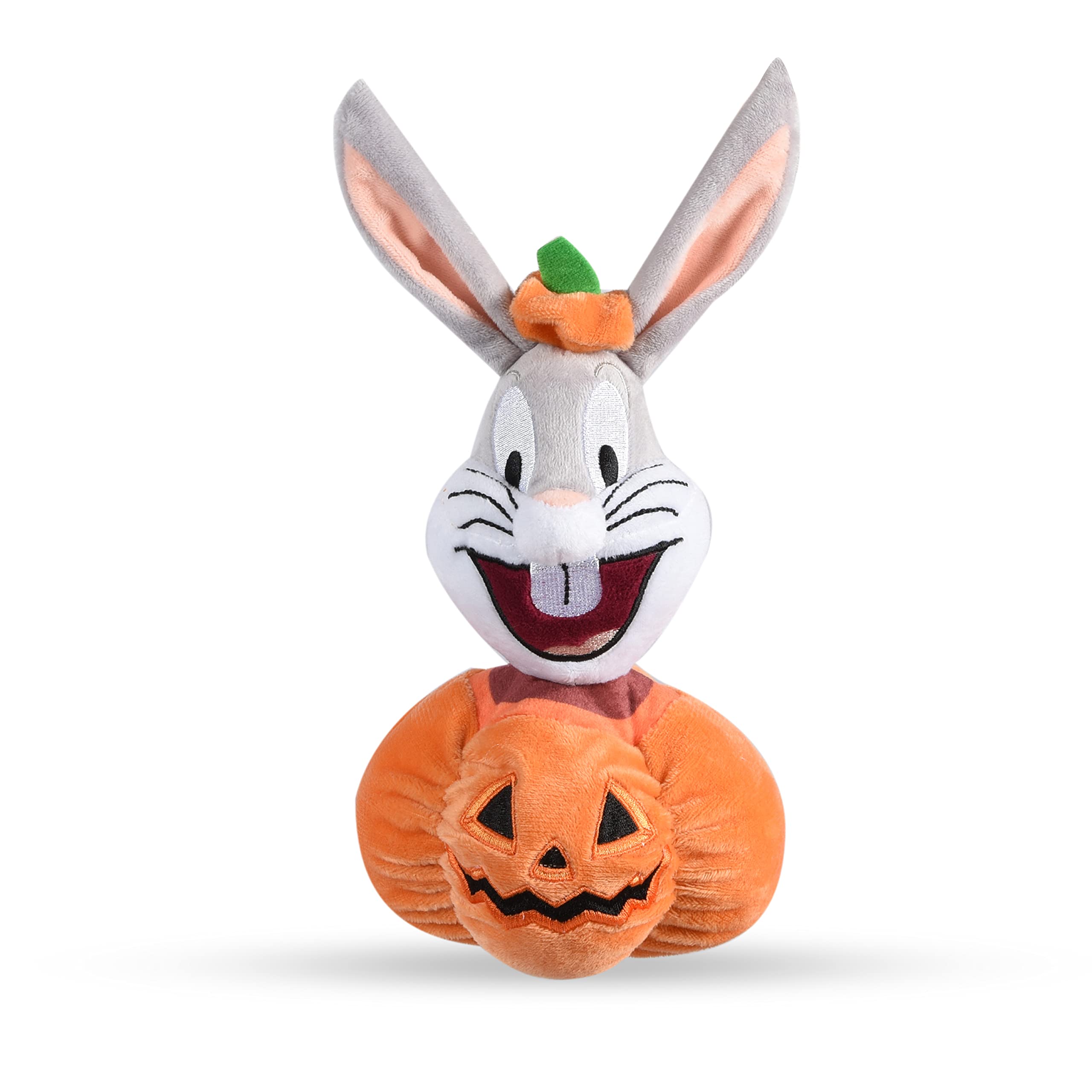 Looney Tunes For Pets Bugs Bunny Halloween Pumpkin Head Plush Dog Toy | Stuffed Animal Toy For Dogs, Small Dog Toy Bugs Bunny Squeaky Dog Toy Dog Chew Toy, 6 Inch (Ff16870)