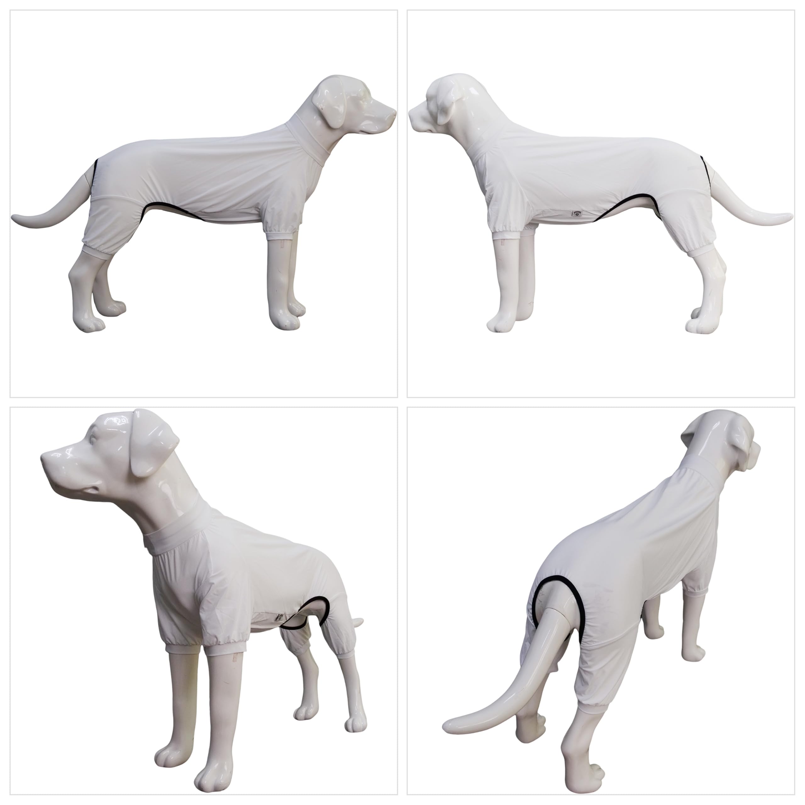 Lovelonglong Dog Jumpsuit With Uv Protection And Quick-Dry Fabric For Spring Summer Pet Pajamas White M