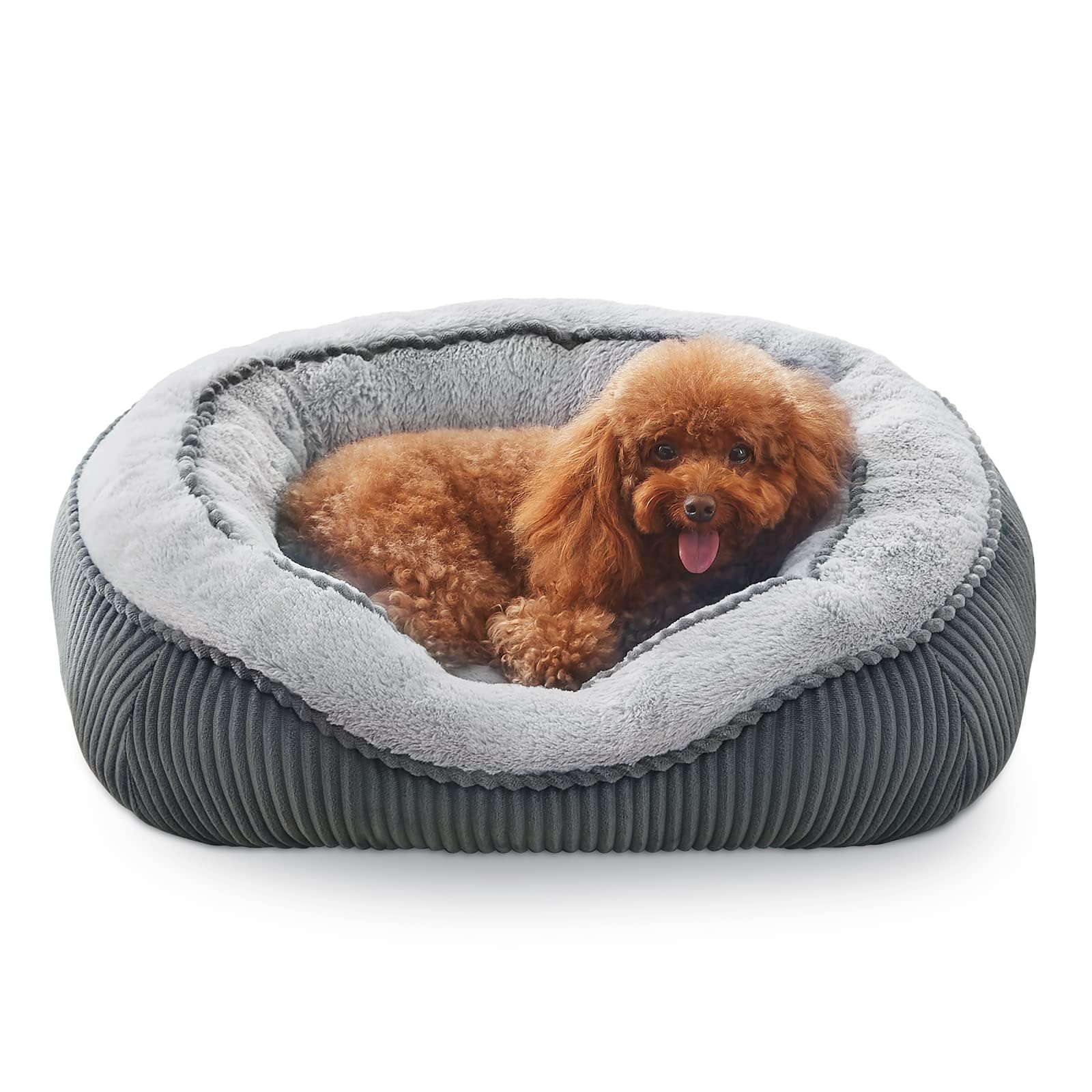 Siwa Mary Dog Beds For Small Medium Large Dogs & Cats. Durable Washable Pet Bed, Orthopedic Dog Sofa Bed, Luxury Wide Side Fancy Design, Soft Calming Sleeping Warming Puppy Bed, Anti-Slip Bottom