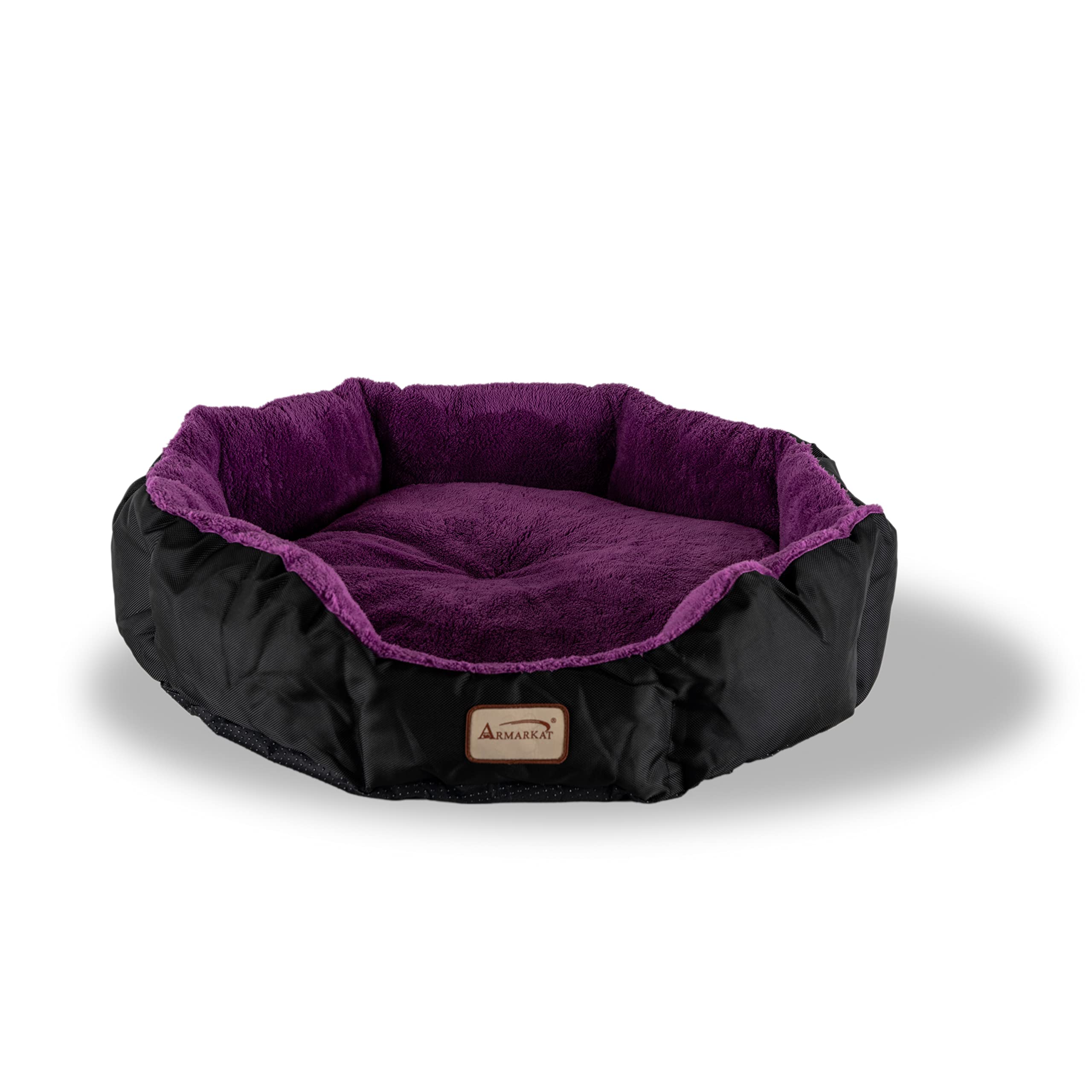 Armarkat Large, Soft Cat Bed - C101NH/ZH, Mulberry/Black (C101HNH/ZH)
