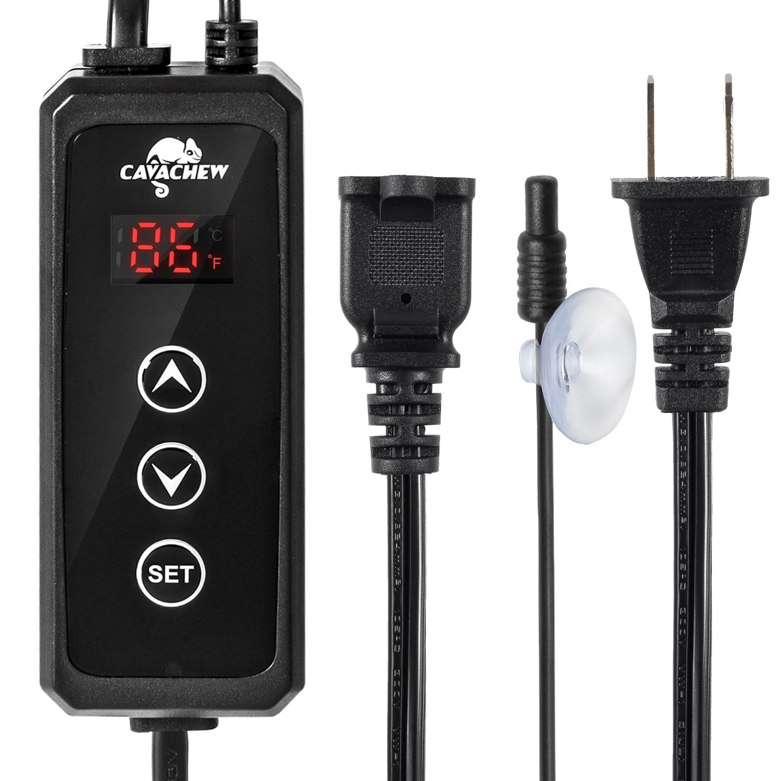 Cavachew Dimming Thermostat Reptile, Thermostat For Reptile Heat Lamp Mats Bulbs, Pid Temperature Controller For Reptile Amphibi