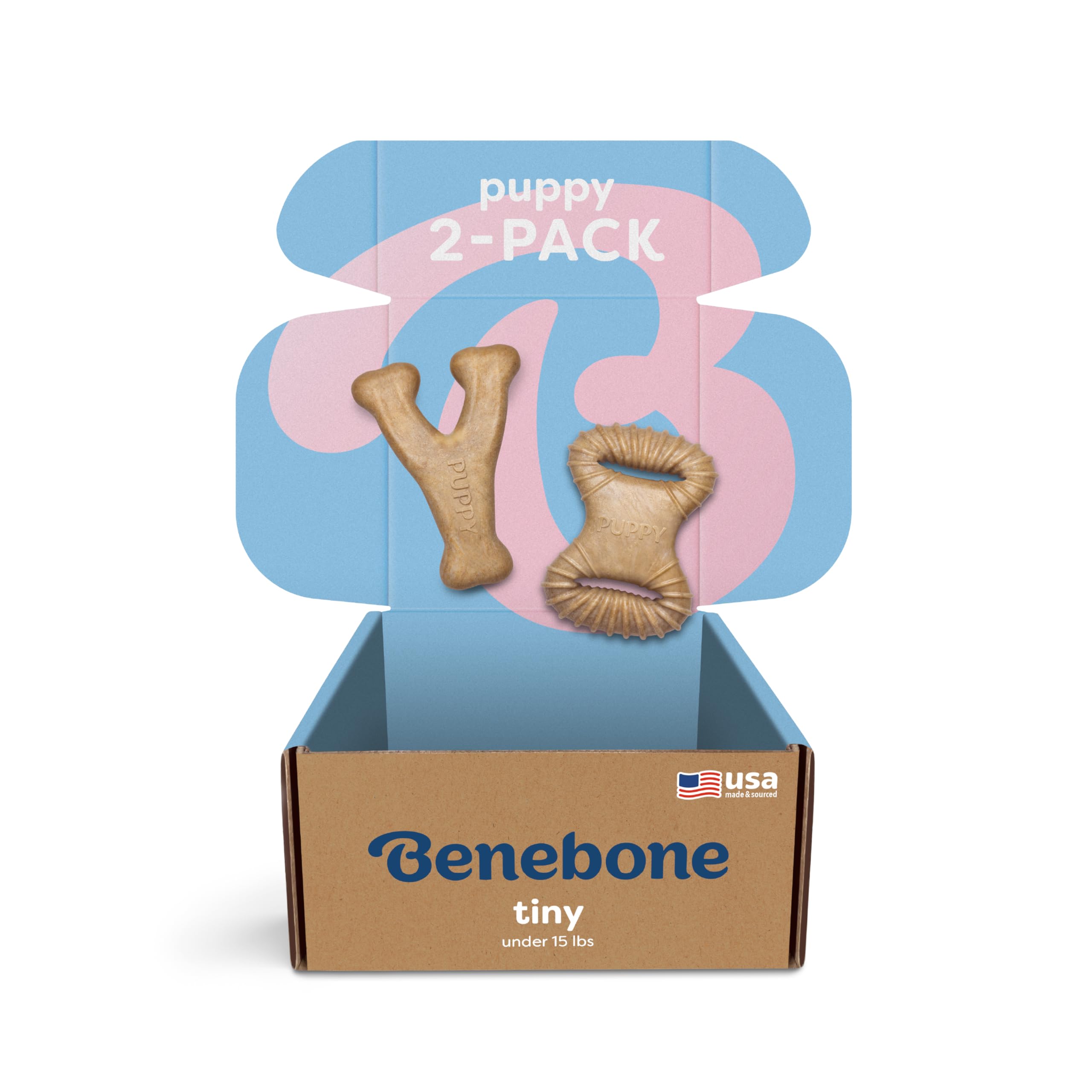 Benebone Puppy 2-Pack Dental Chew/Wishbone Chicken Tiny