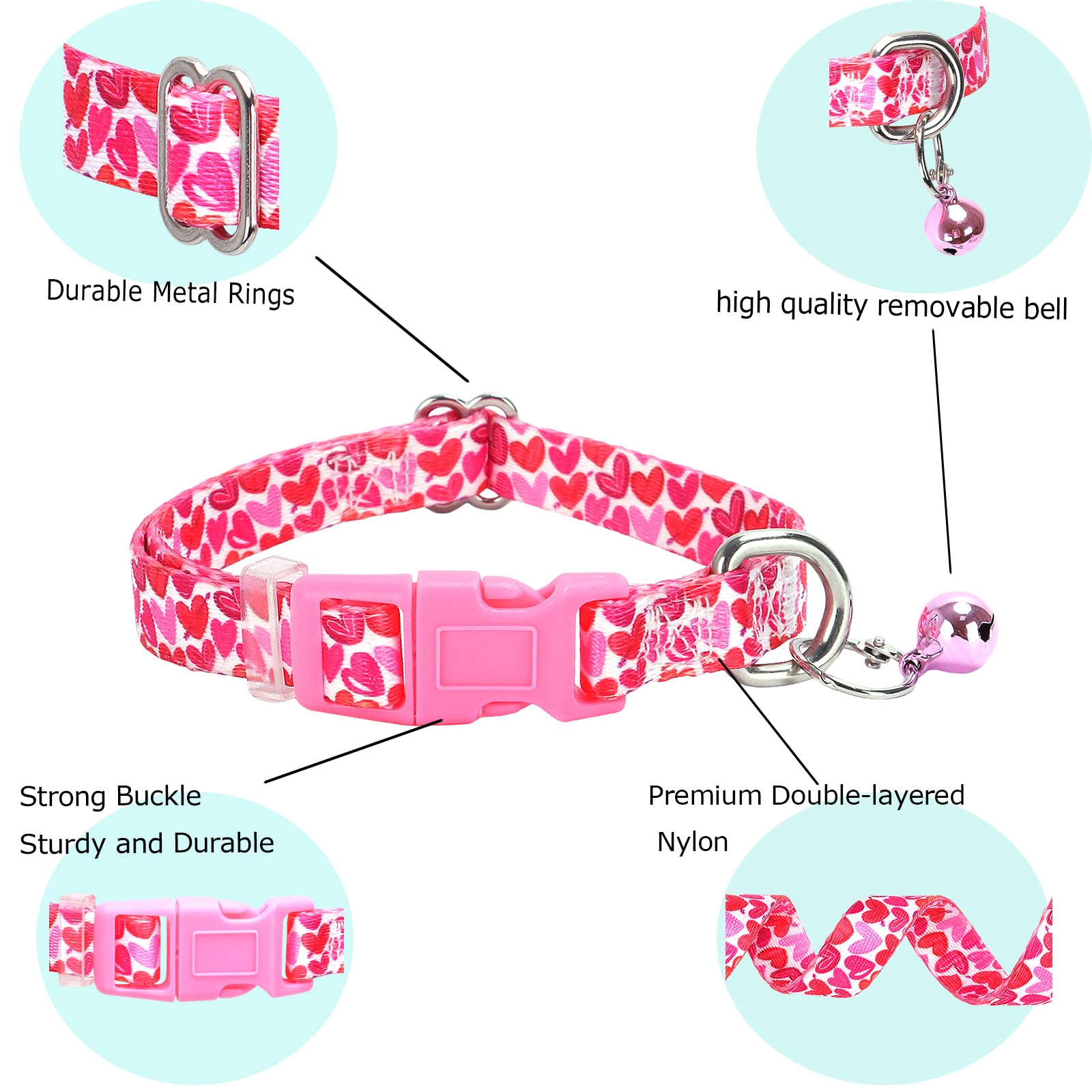 Xxs Dog Collar,Puppy Collars With Bells Pretty Flower Dog Collar For Xs Small Tiny Pet Female Dogs Kitten Xs