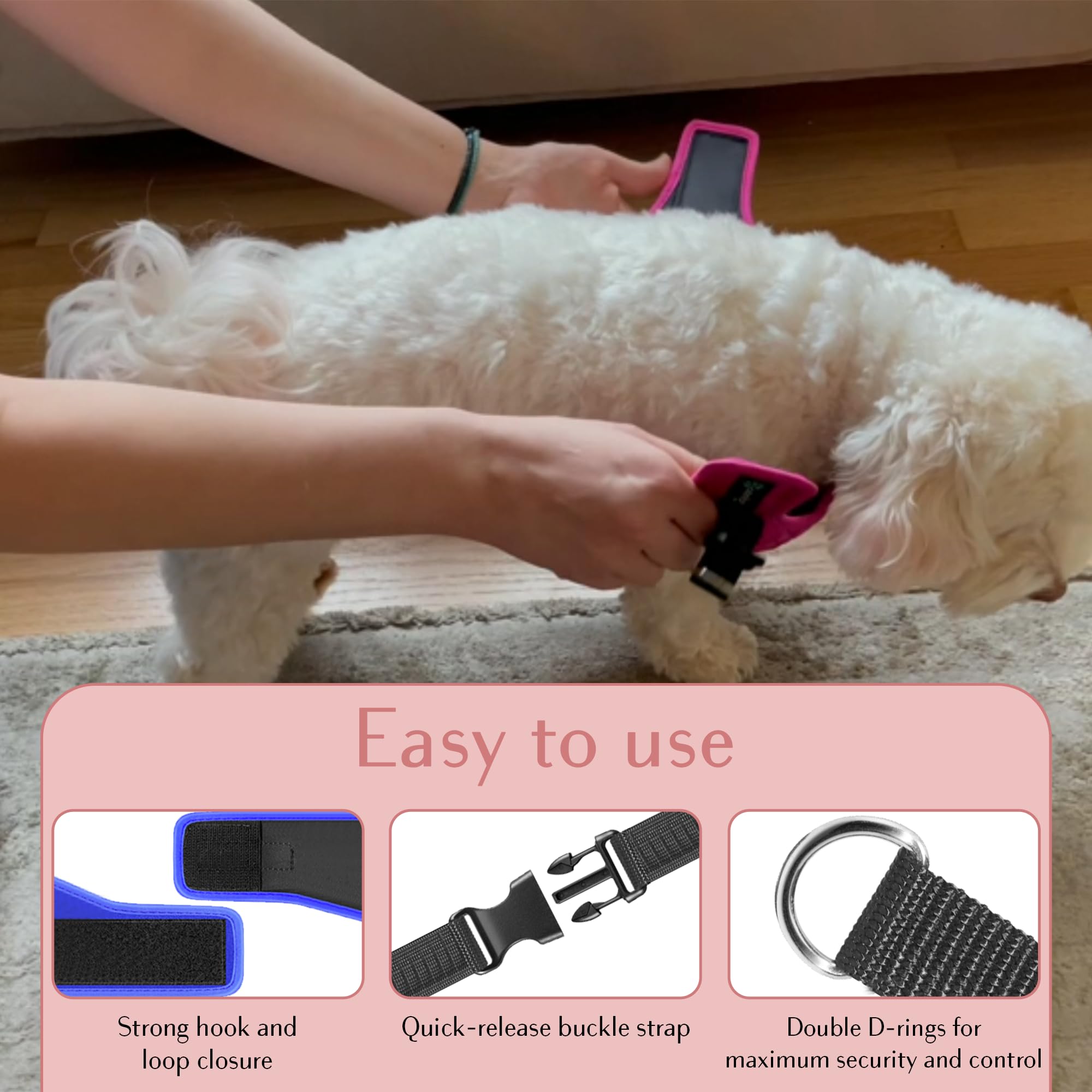 Comfort Fit Step-In Dog & Puppy Harness - Comfortable All Weather Dog Vest Harness: Adjustable, Soft Padded, Easy To Put-On For