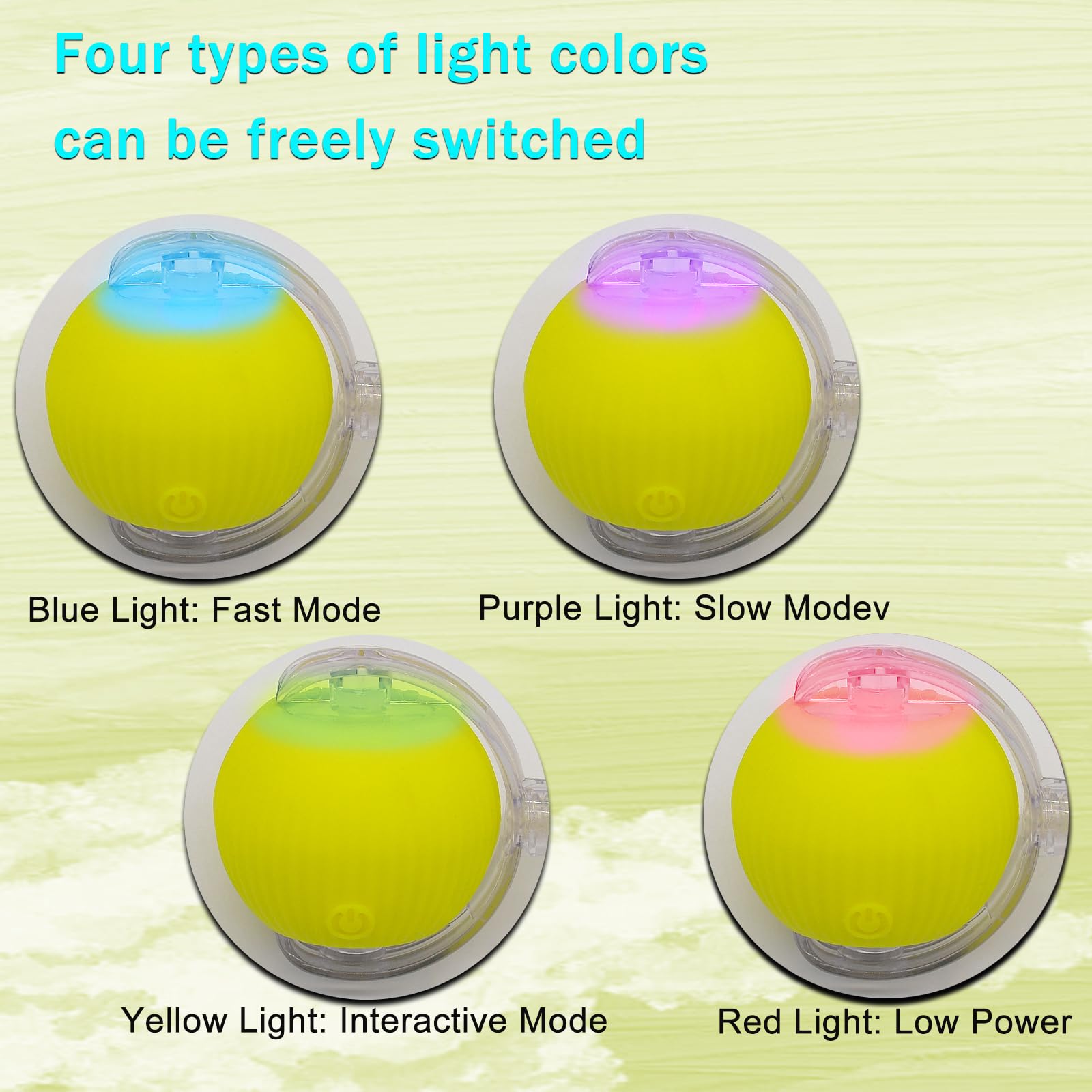 Interactive Cat Dog Toy Ball: Indoor Small Automatic Moving Smart Rolling Fun Pet Game With Led Light And String Tail For Motion