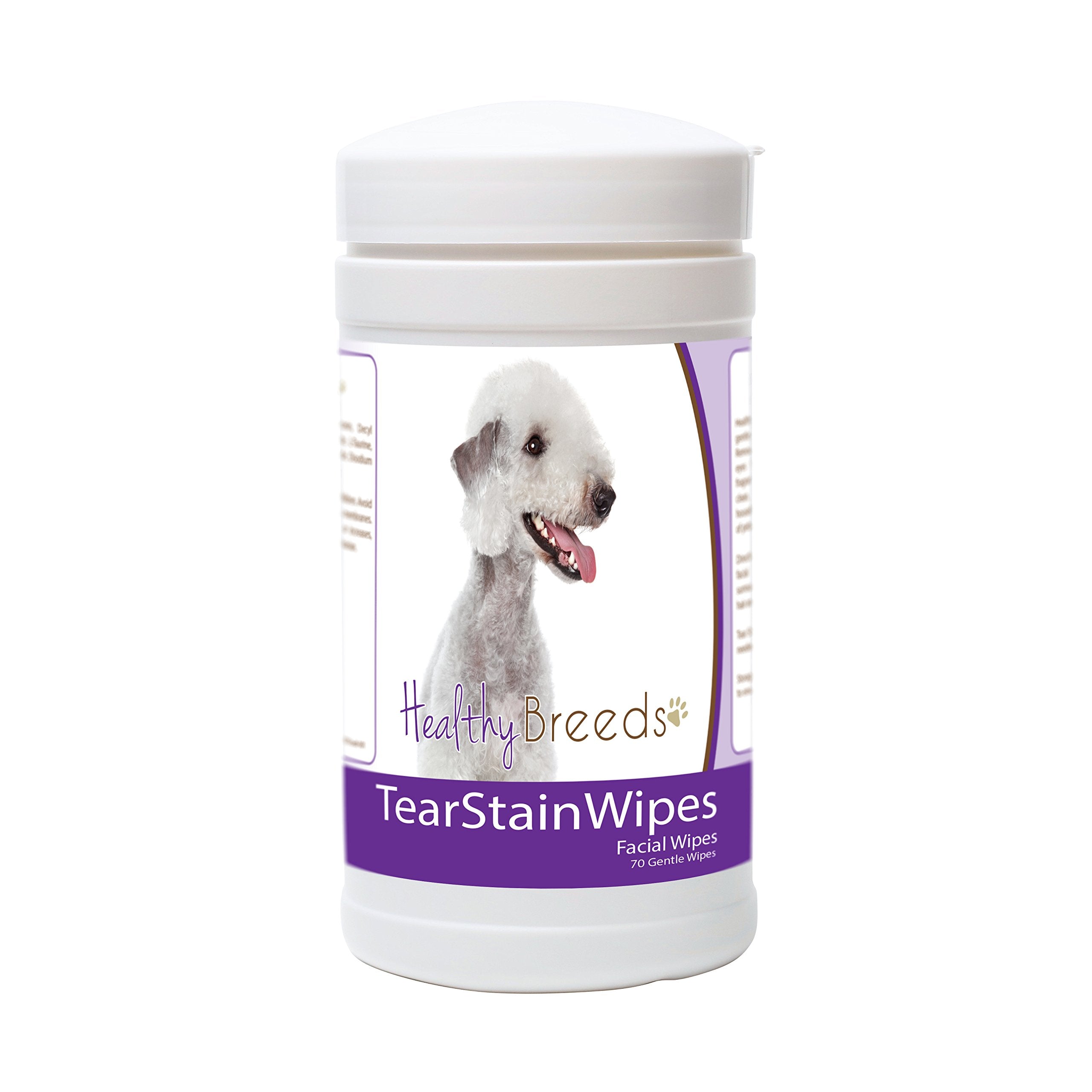 Healthy Breeds Bedlington Terrier Tear Stain Wipes 70 Count