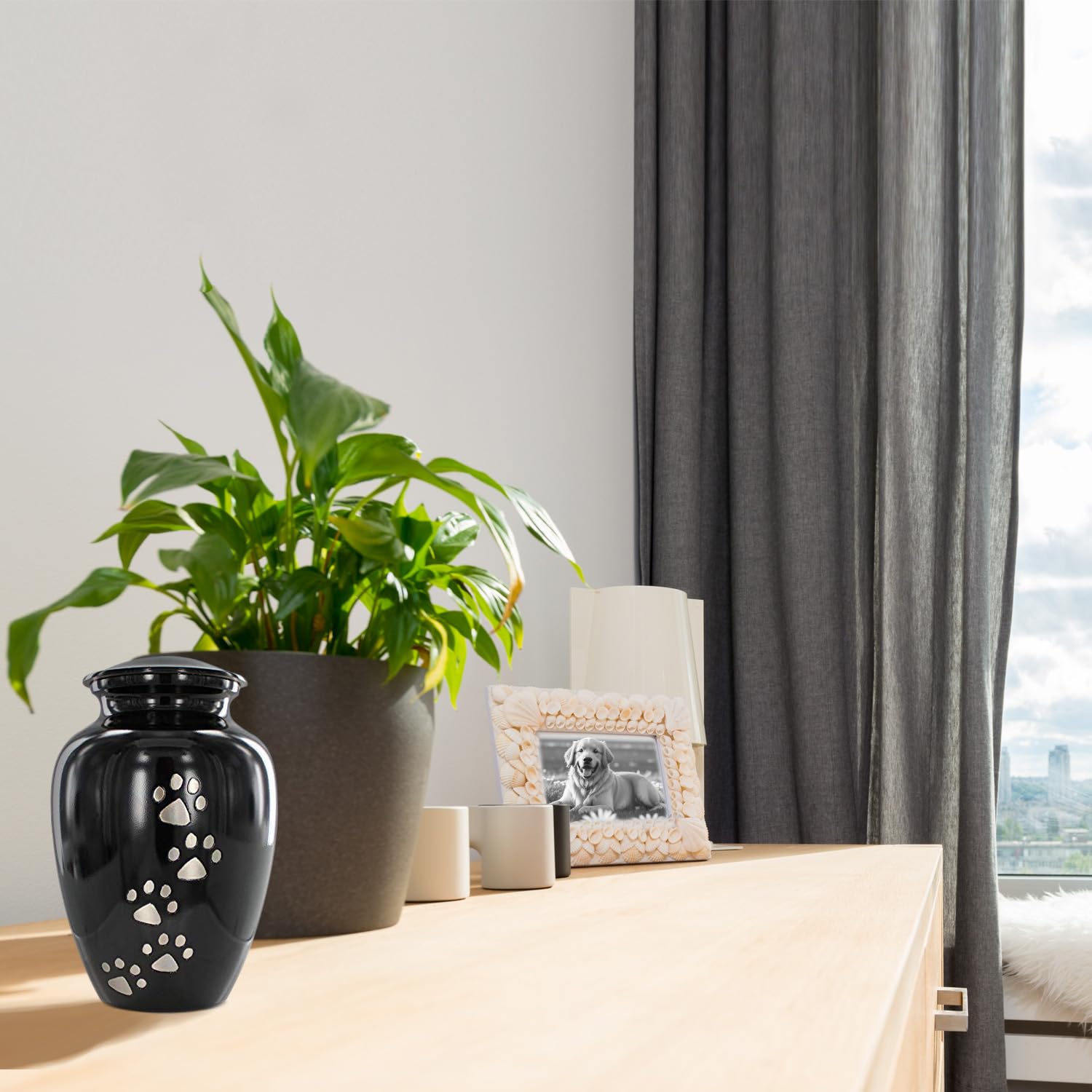 Trupoint Memorials Pet Urn For Dogs And Cats Ashes - A Loving Resting Place For Your Special Pet, Cat And Dog Urns For Ashes, Pet Cremation Urns – Gold, Small Pets Up To 17 Lbs