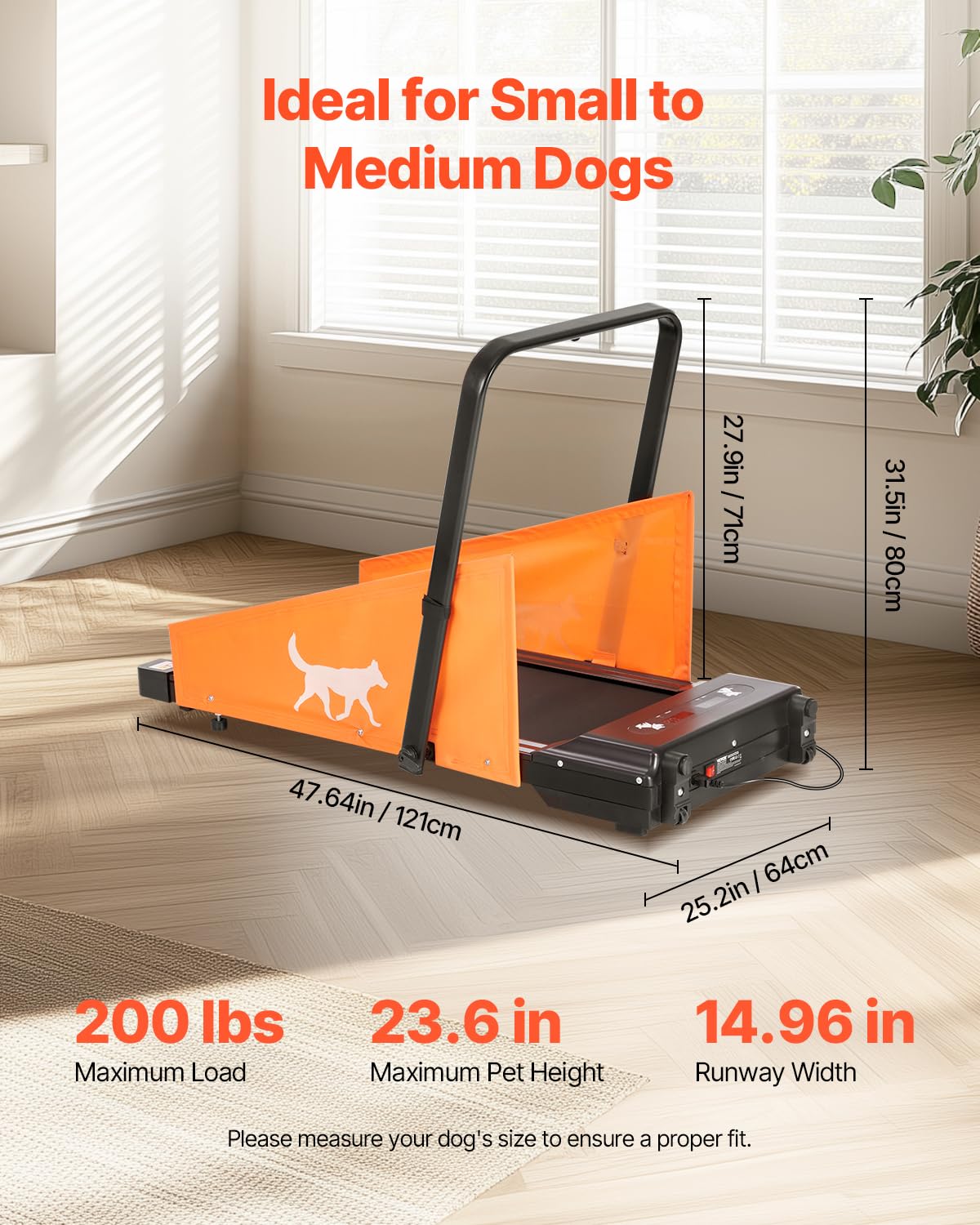 Vevor Dog Treadmill For Small & Medium Dogs, Dog Pacer, Pet Running Machine Slat Mill To Keep Dogs Active & Fit, Foldable U Shap