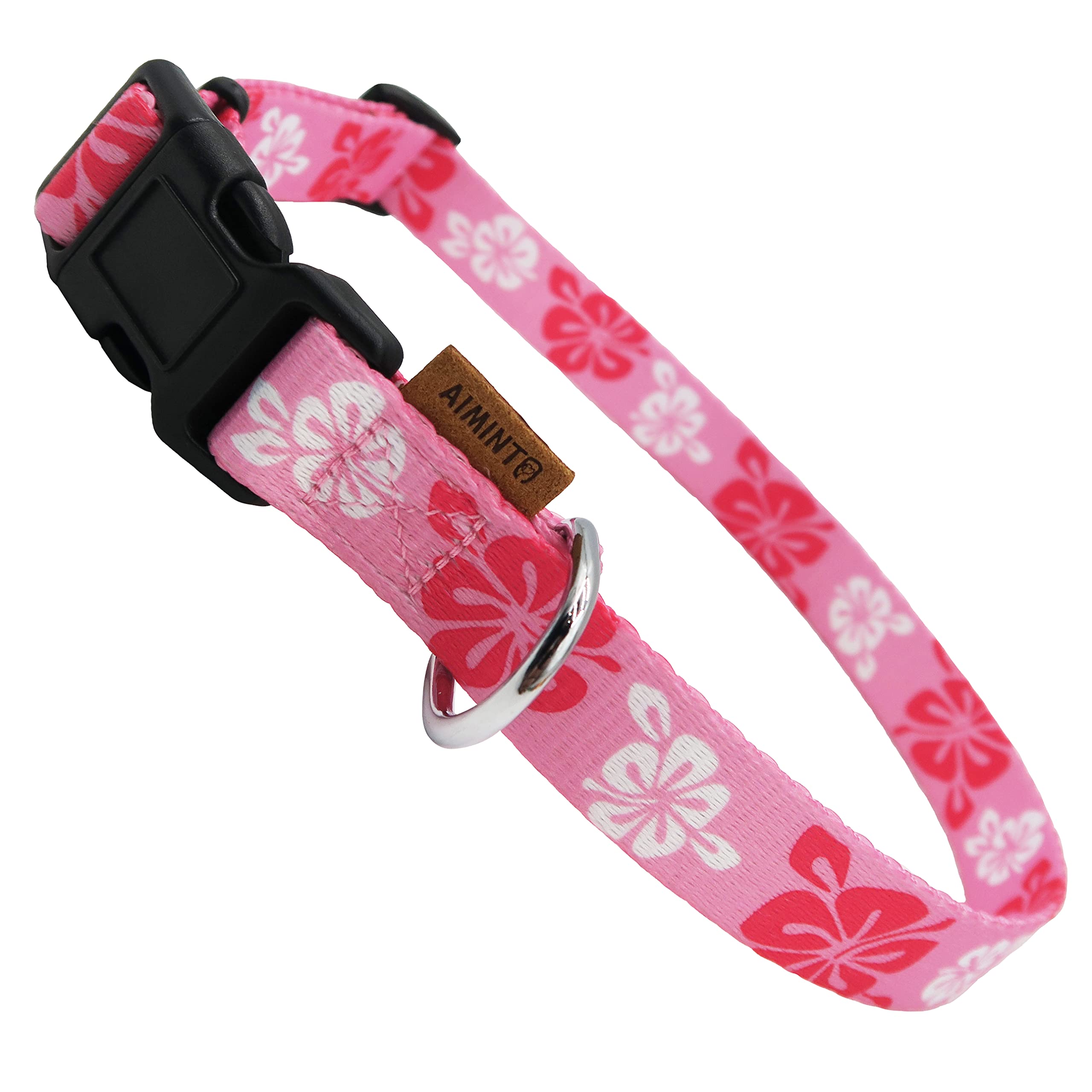 Aiminto Dog Collar, Cute Floral Pattern, Soft And Adjustable Collar With Quick Release Buckle (Xs (Neck 9-13'', Width 3/8''), Ha