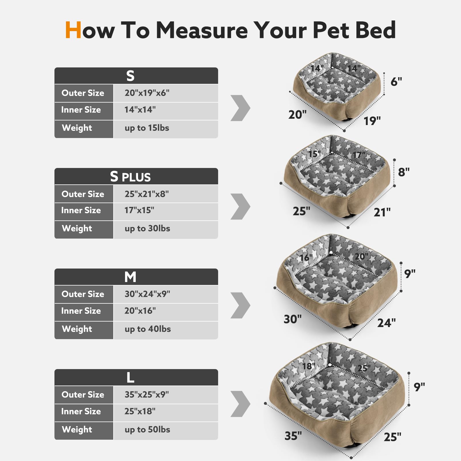 SIWA MARY Dog Bed for Large Size Dogs,Rectangle Big Dog Bed,Large Dog Bed,Washable Dog Beds Large Sized Dog,Rectangle XL Dog Bed