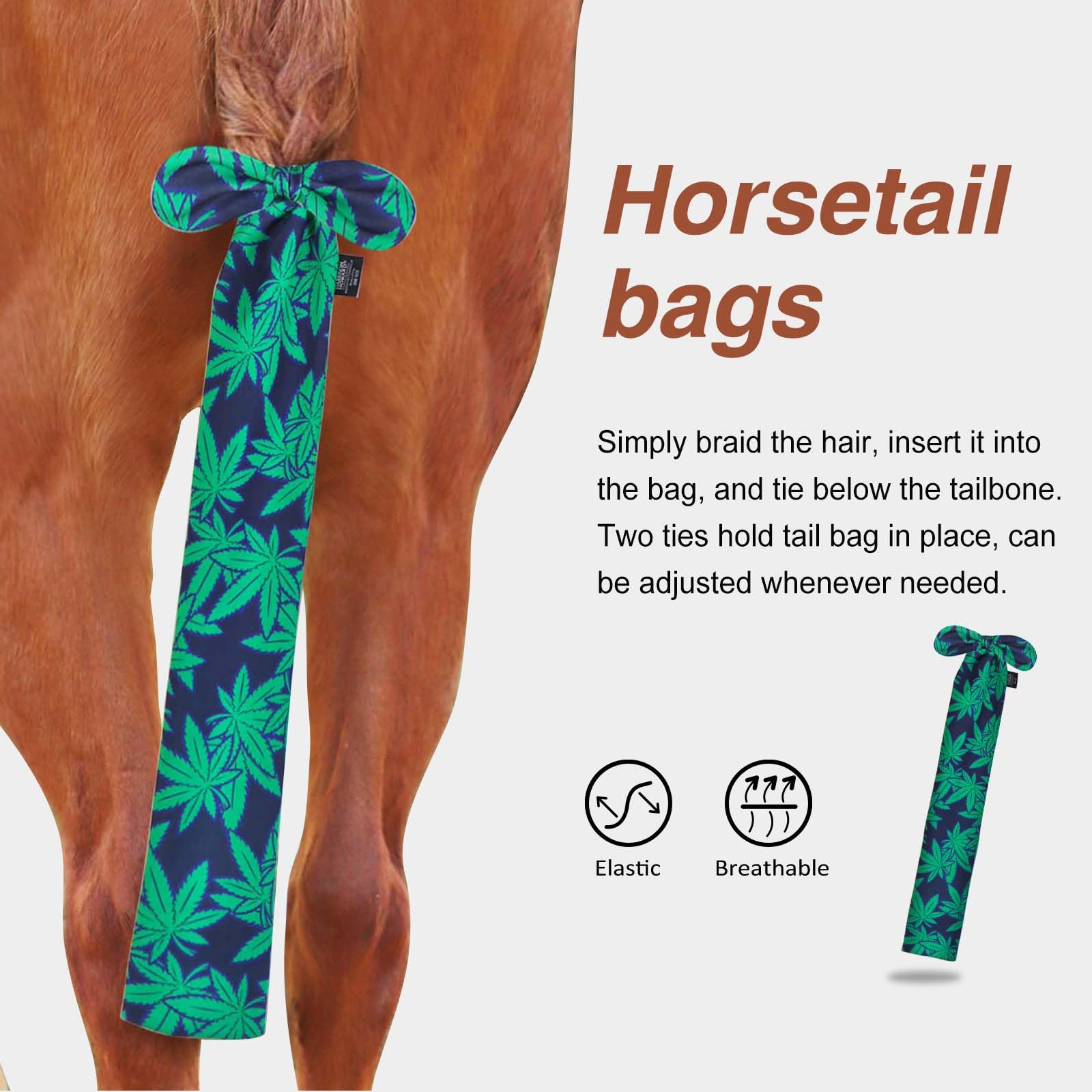 Harrison Howard Stretchy Tail Guard for Horses - Breathable, Slip-on Design, Protects Tail, 22'' L Length, Easy Grooming - Live