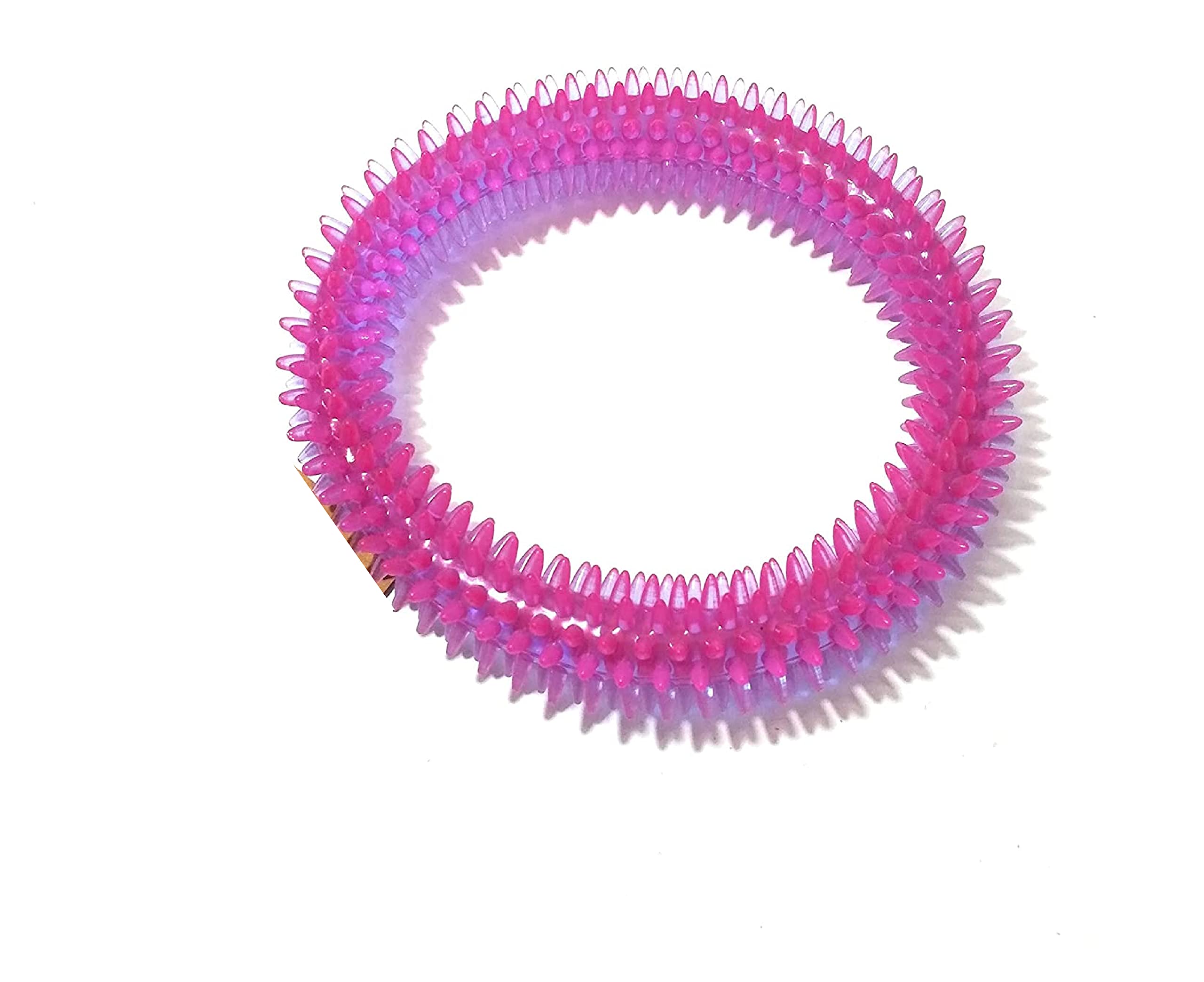 Dog Trust Rubber Dental Puppy Teething Spike Ring Chew Toy, 6 Inches, Colour May Vary