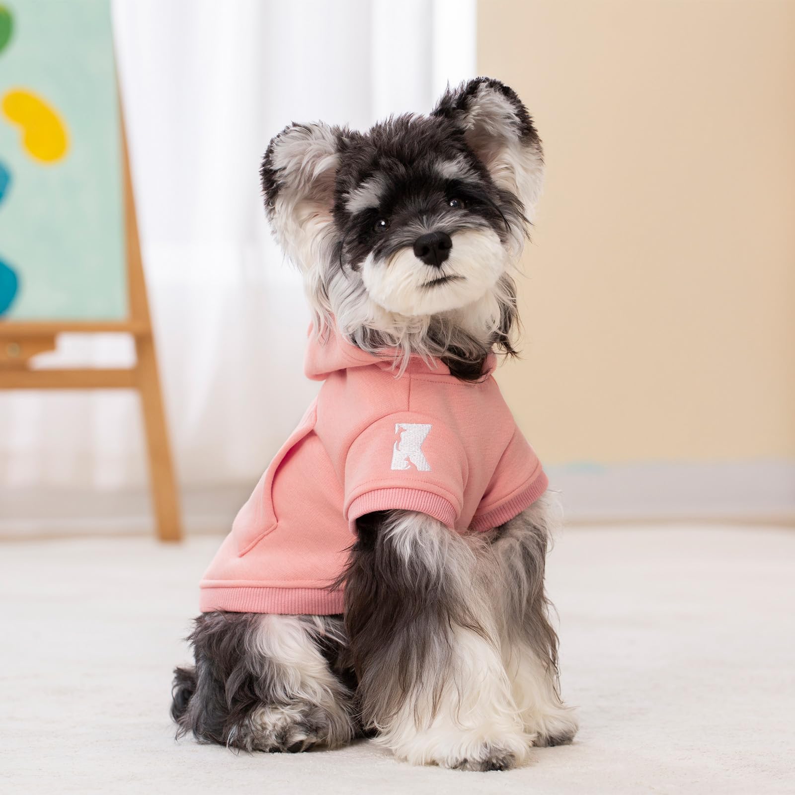 Koneseve Dog Hoodie - Fleece Warm Sweater With Pocket, Soft Clothes For Daily Wear, Basic Hooded Sweatshirts, Winter Coat Clothi