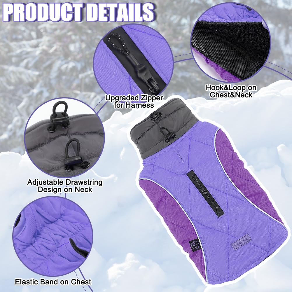 Emust Winter Dog Coats, Fleece Dog Apparel For Cold Weather, British Style Windproof Warm Dog Jacket For Small Dog Coats For Win