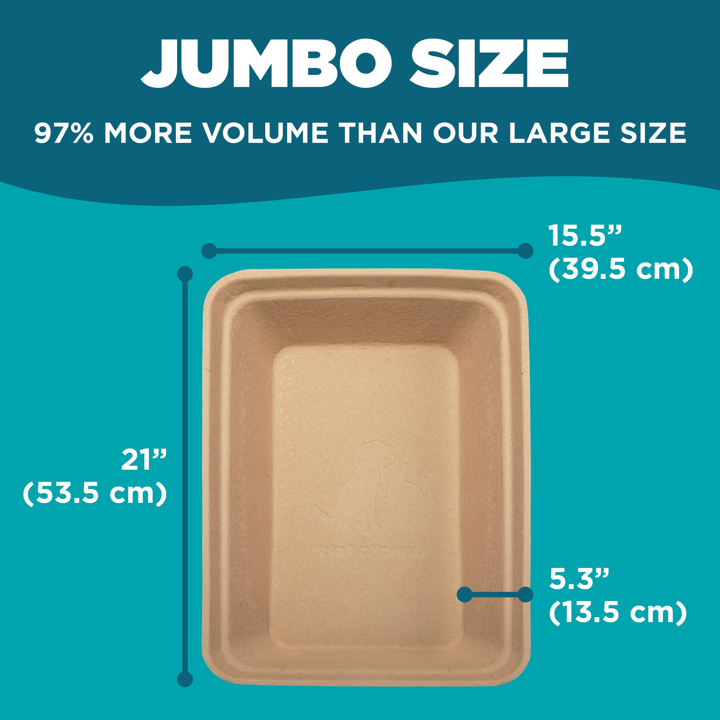 LumaKa Pets Disposable Litter Box: 5-Pack/Jumbo - Disposable Litter Box for Cats, Rabbits, Guinea Pigs, or Travel - Extra Thick,