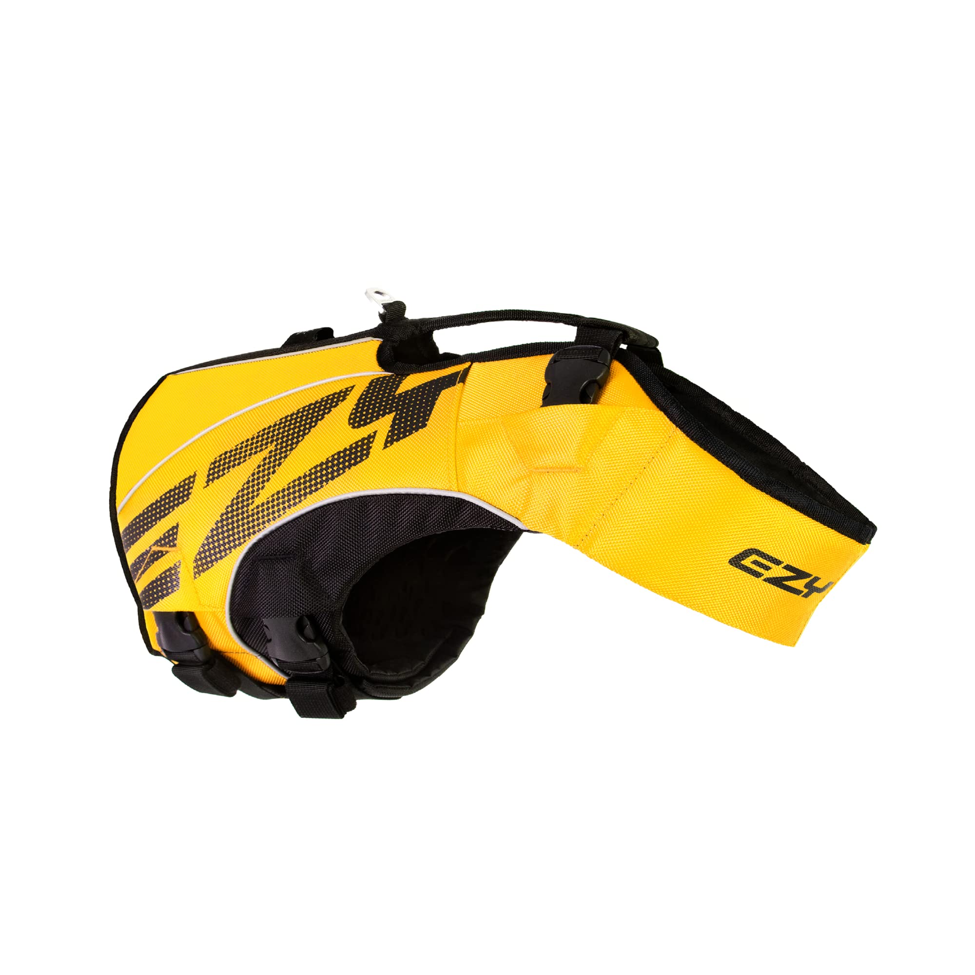 Ezydog Dfd X2 Dog Life Jacket - Adjustable Swimming Life Vest With Continuous Neck Flotation, Reflective Trim, & Grab Handle (Small, Yellow)
