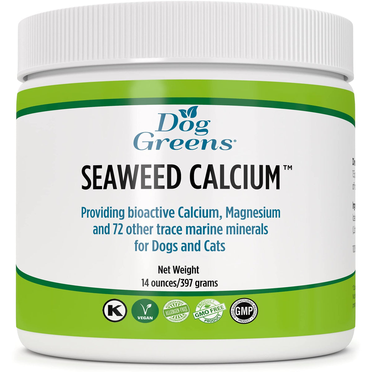 Dog Greens Seaweed Calcium For Pets, Vet Recommended, Tested For Purity, 14 Ounces, Formerly Nature'S Best Seaweed Calcium, 1 Pack