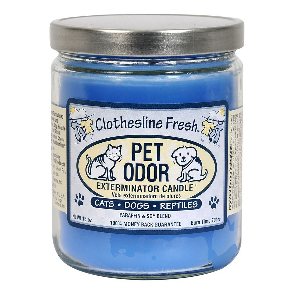 Pet Odor Exterminator Candle Clothesline Fresh Jar (13 Oz)