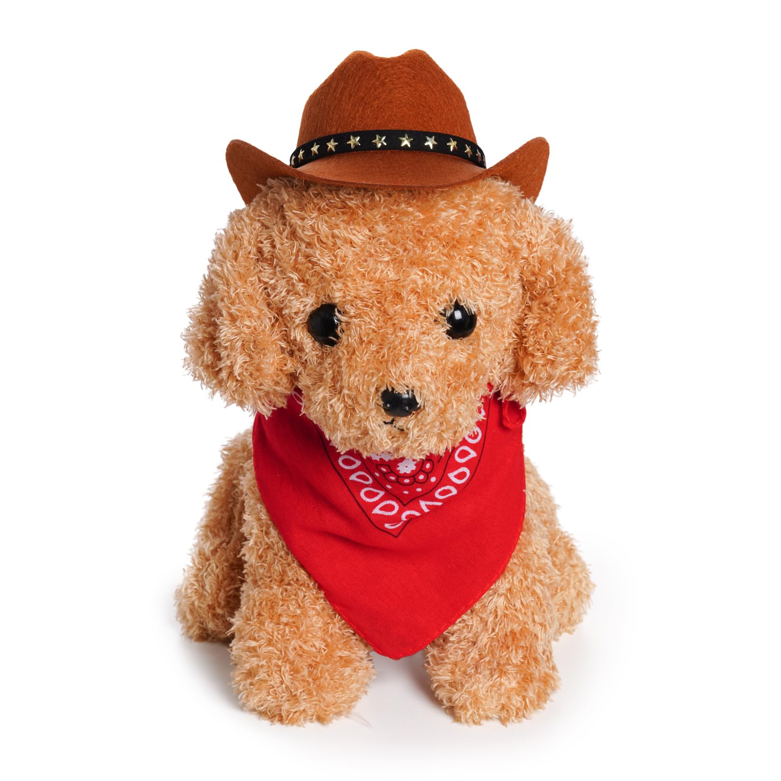 Choyaxo Pet Cowboy Costume Halloween Costumes For Dogs Cat Cowboy Hat With Bandana Scarf (Small)