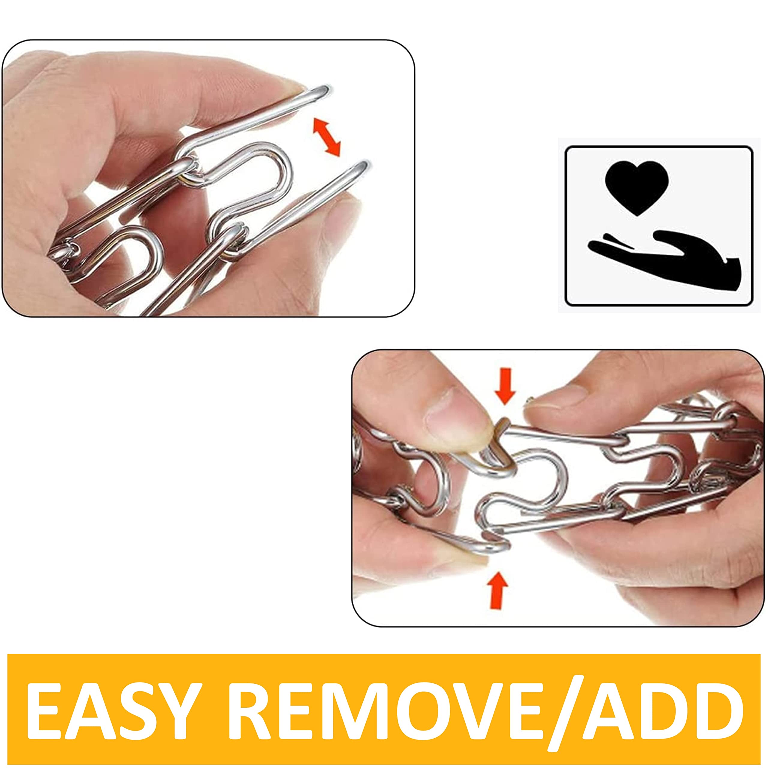 (5 Pack) Stainless Steel Prong Collar Links Designed for H. Sprenger 3.0/3.2mm CollarExtra Links, Silver