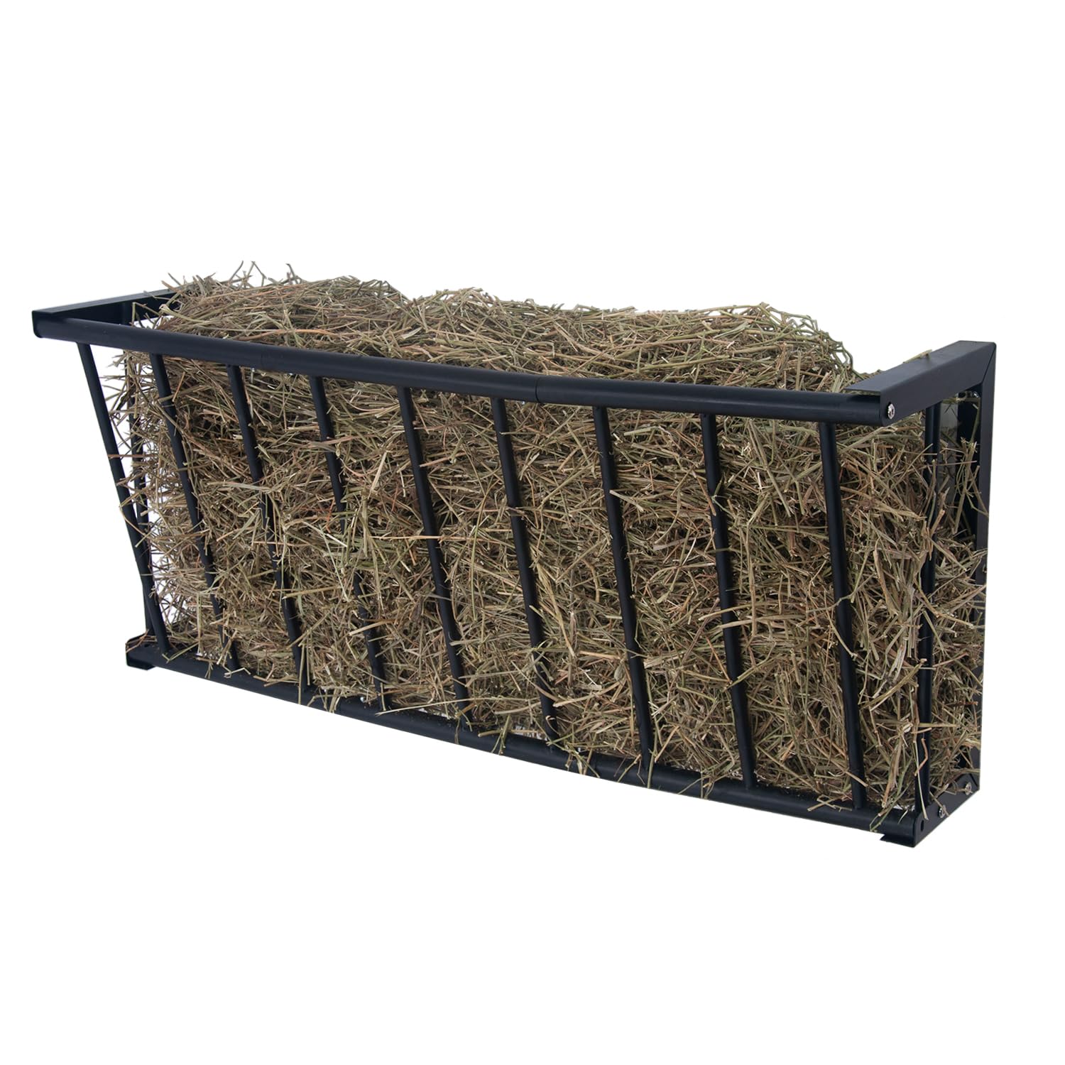 BUYYAH Wall Mount Hay Rack, 40 Long Livestock Hay Feeder with 25 Gallon Capacity, Carbon Steel Hay Feeder for Sheep, Goats, Ho