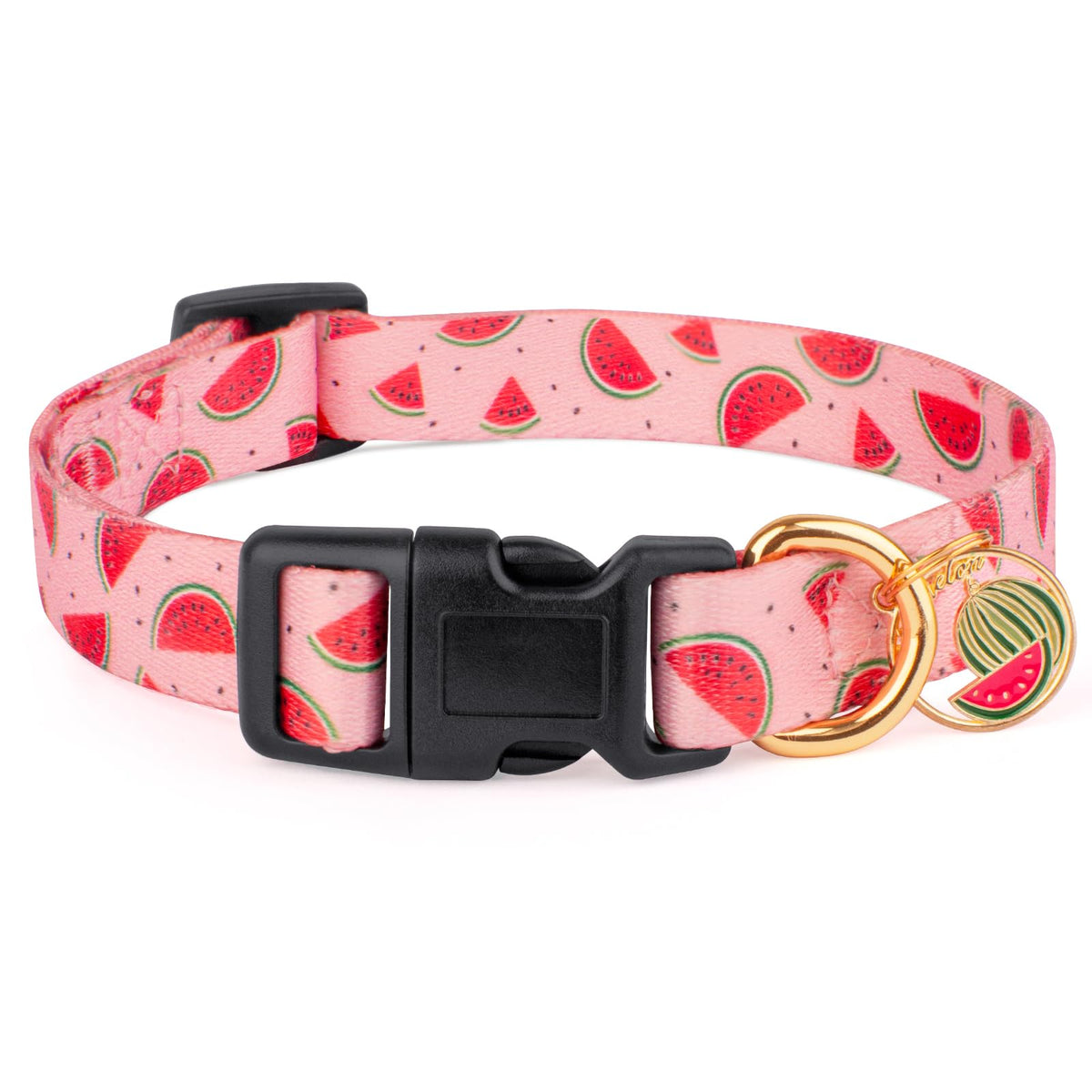 Handmade Dog Collar for Small Medium Large Dogs,Pink Watermelon with Pendant Fall and Winter Fashions Dog Collar,Ideal for Girl 