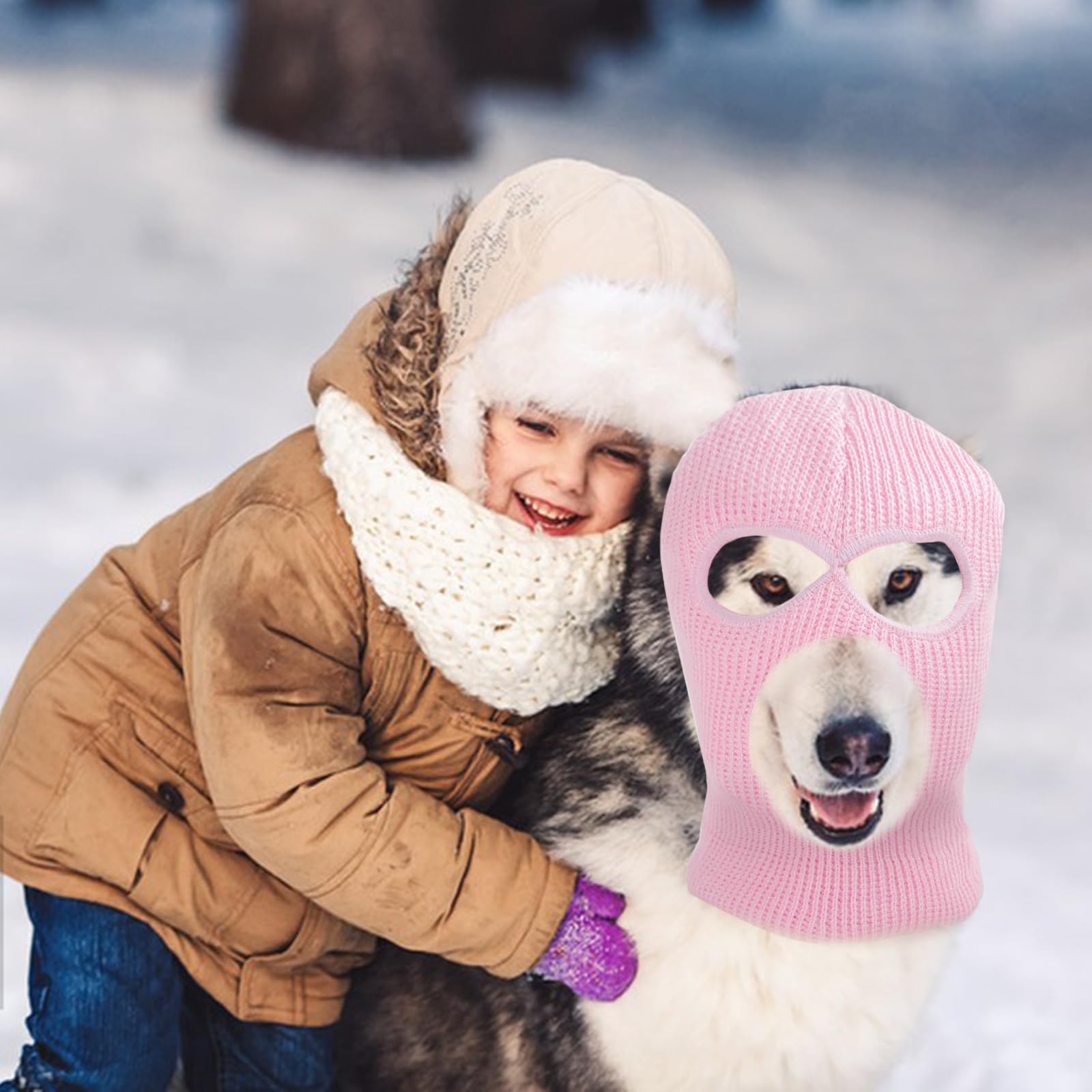 Dog Halloween Christmas Costume Dog Ear Muffs Noise Protection Knitted Dog Ears Warm Hats Dog Robbers & Thieves Mask Funny Pet C