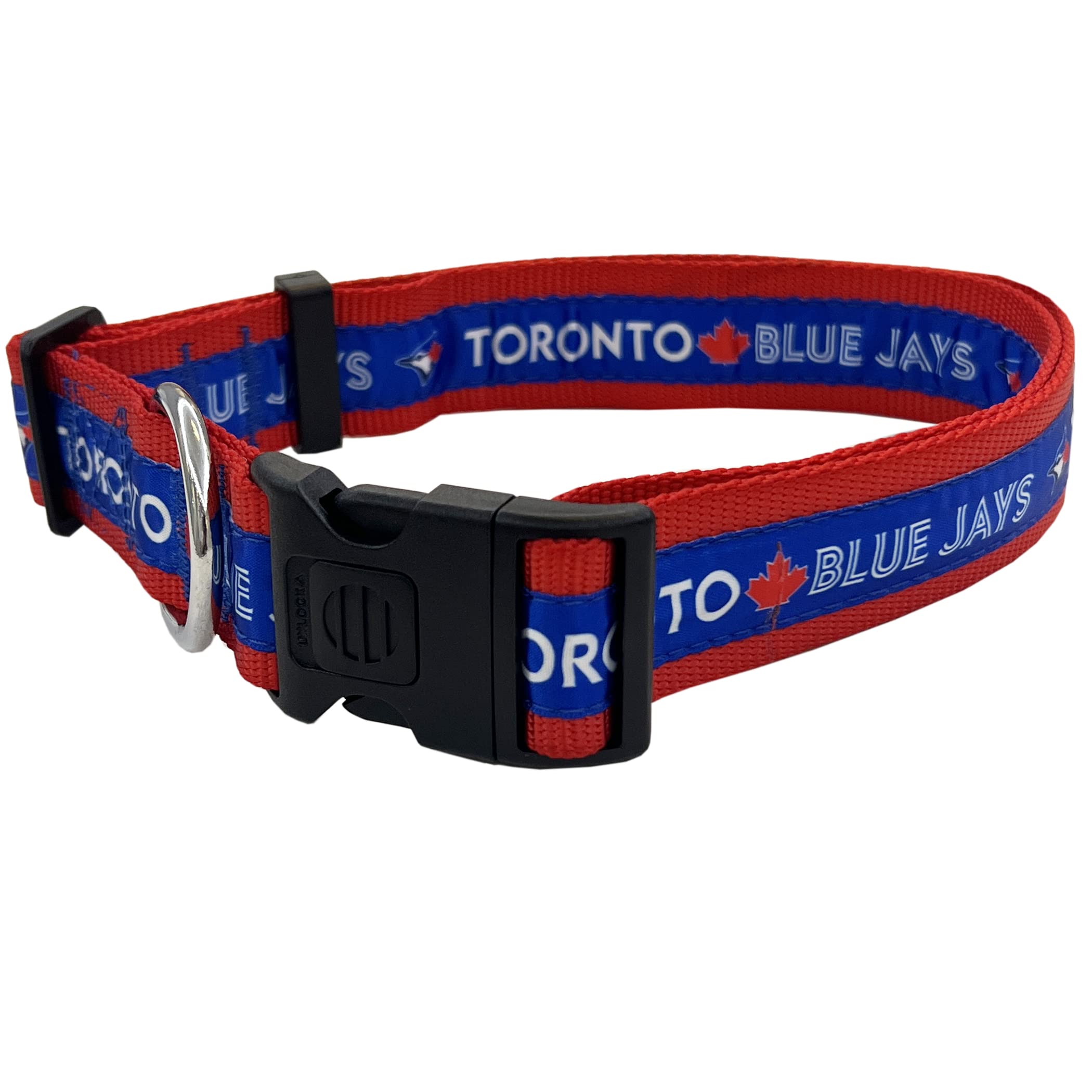 Mlb Toronto Blue Jays Dog & Cat Collar, X-Large. Baseball Team Collar For Dogs & Cats. Shiny & Colorful, Licensed By The Mlb
