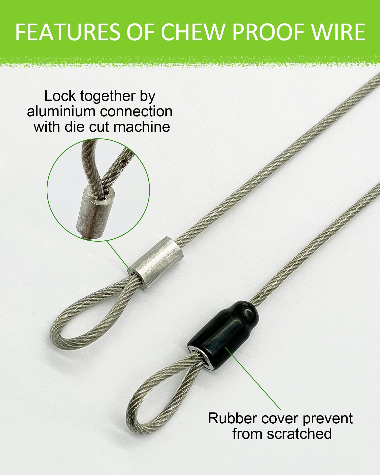 Lanwandeng 26FT Chew Proof Retractable Dog Leash, Nylon, Tangle-Free, Anti-Slip Handle, for Small/Medium/Large Dogs, White