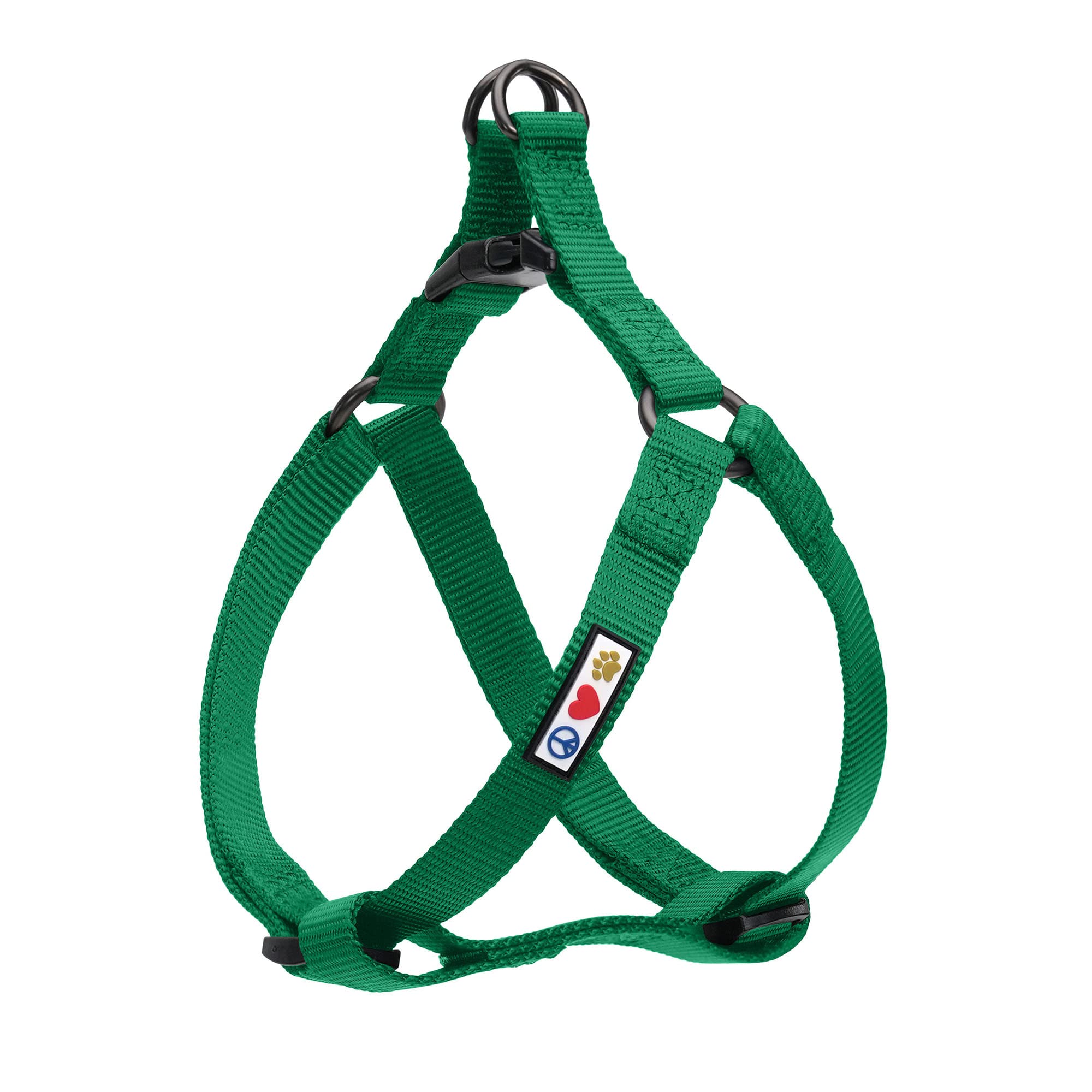 Pawtitas Solid Color Step-In Dog Harness - Large, Lush Green - Training & Walking Your Puppy