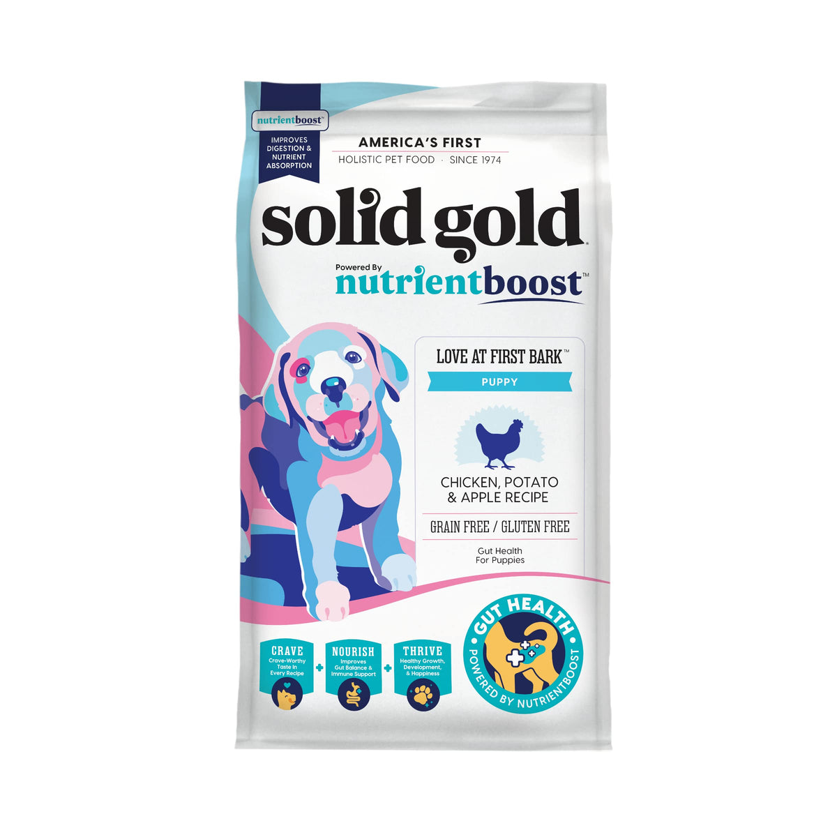Solid Gold Dry Puppy Food W/Nutrientboost - Made With Real Chicken & Nutritious Superfoods - Love At First Bark Grain Free Puppy