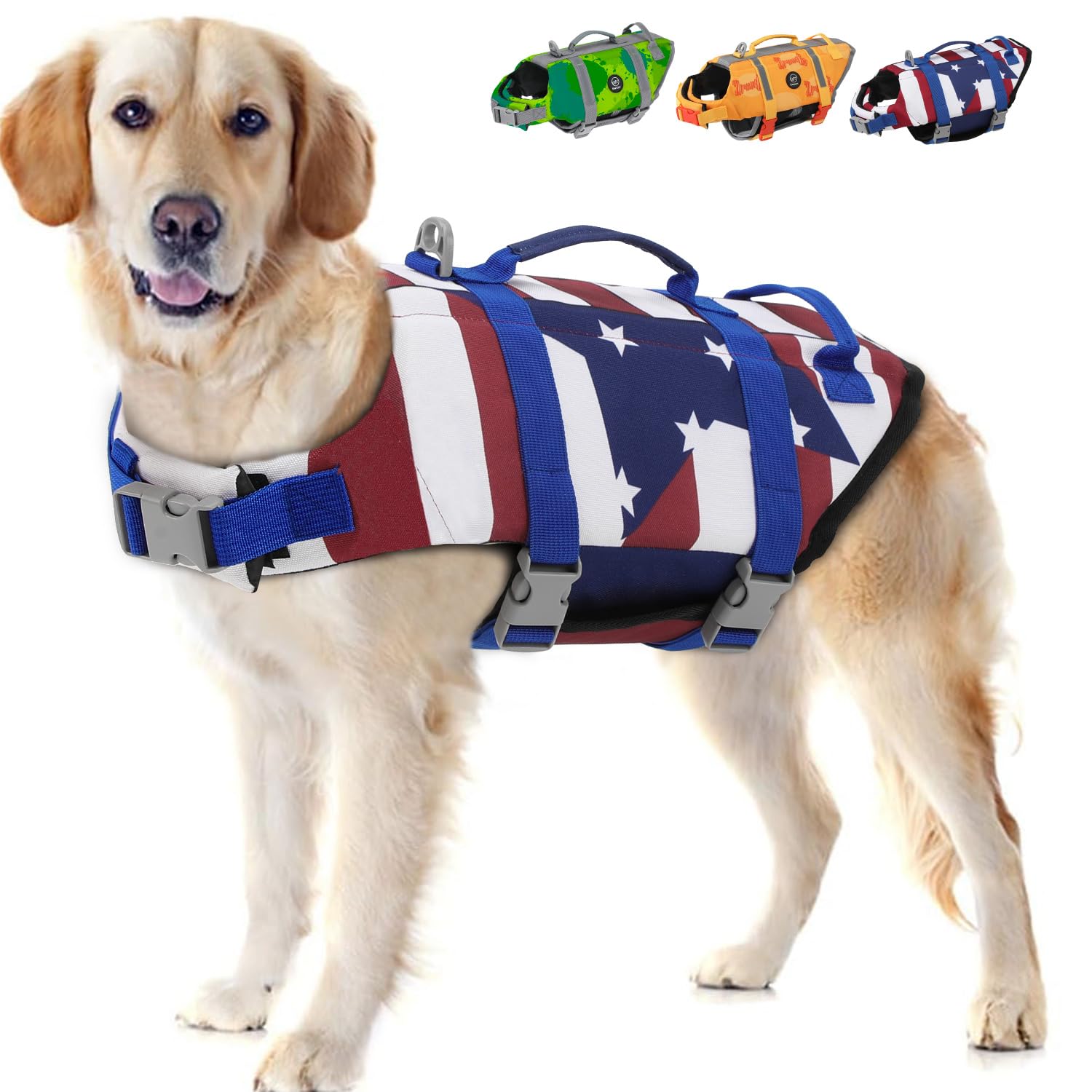 Emust Dog Life Preserver, Dog Flotation Vest For Swimming, Beach Boating With High Buoyancy, Dogs Flotation Vest For Small/Mediu