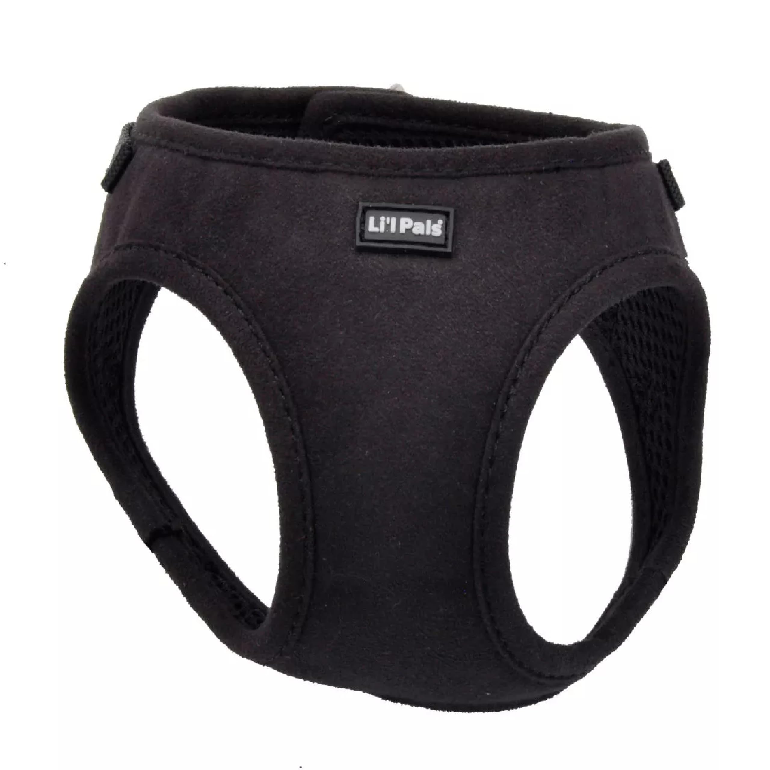 Coastal - Lil Pals Microfiber Dog Harness - Adjustable, Comfortable Design For Small Dogs - Black - 3/8    X 8-10