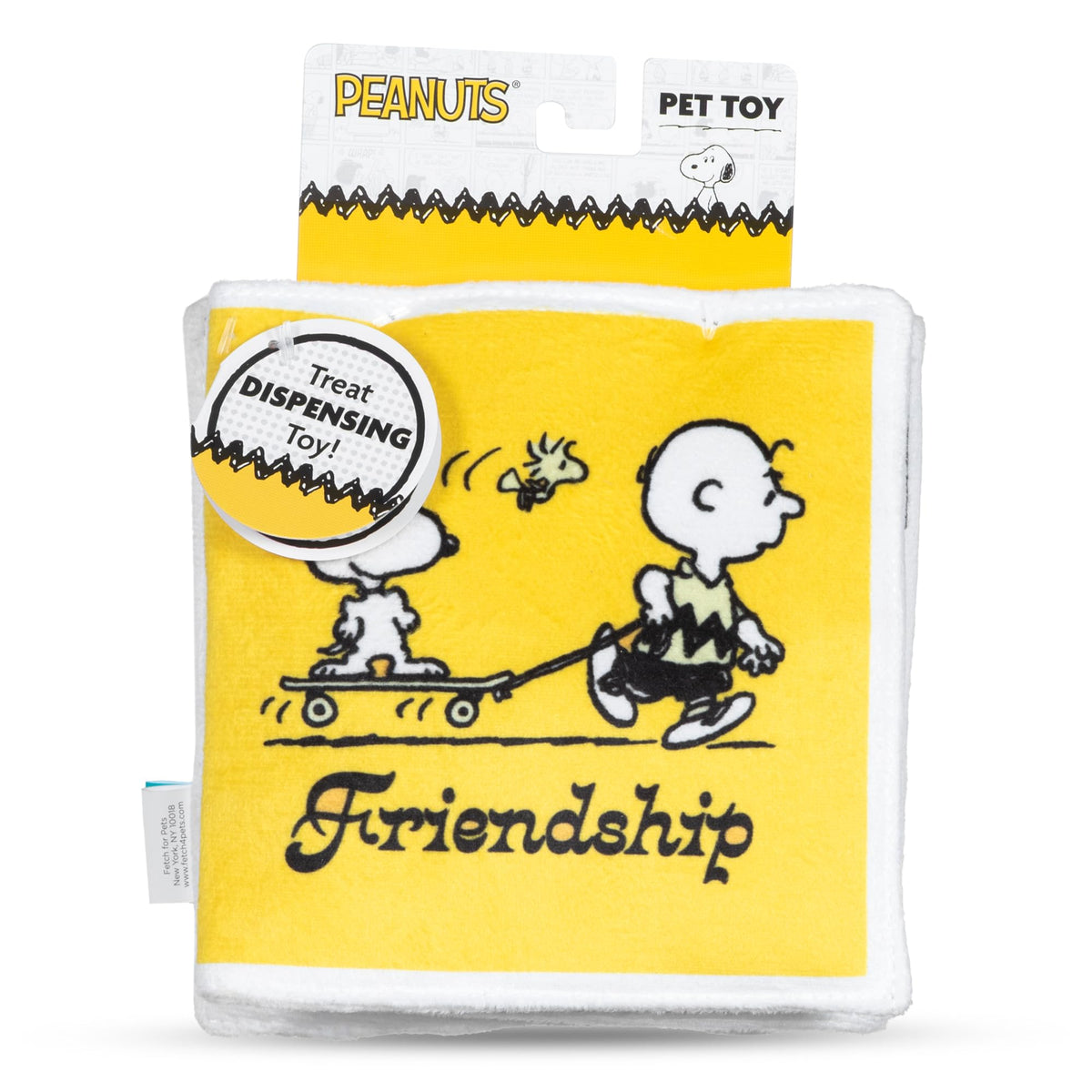 Peanuts For Pets Interactive Crinkle Friendship Comic Book Toy With Squeakers And Treat Pockets For Mental Stimulation, Snuffle 