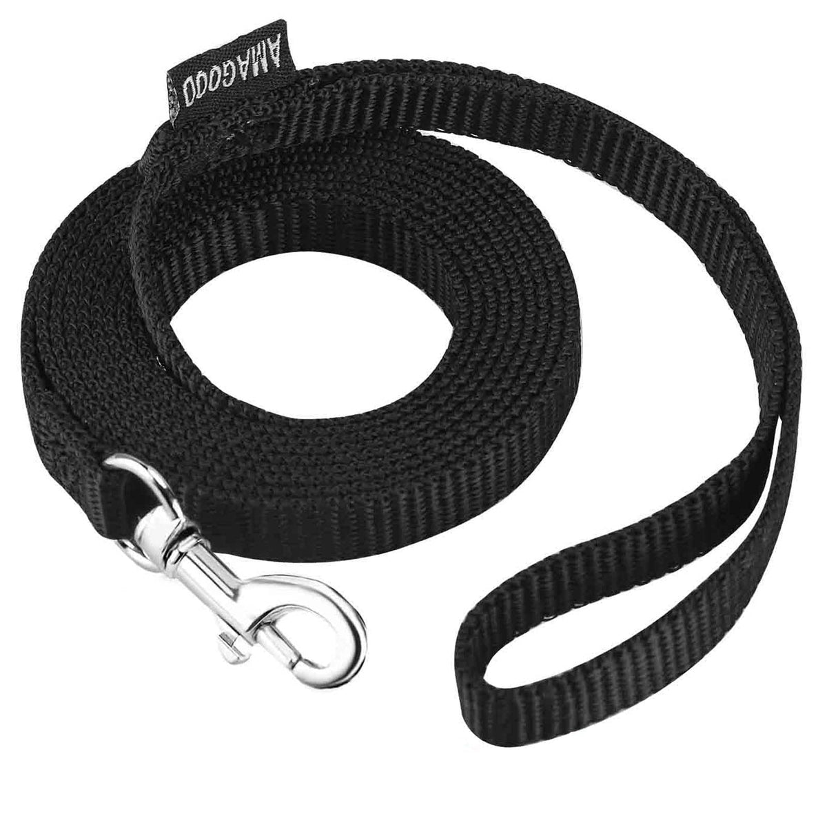 Amagood 6 Ft Cat Leash, Strong And Durable Traditional Style Leash With Easy To Use Collar Hook,Cat Lead Great For Cats (3/8 In X 6 Ft(Pack Of 1), Black)