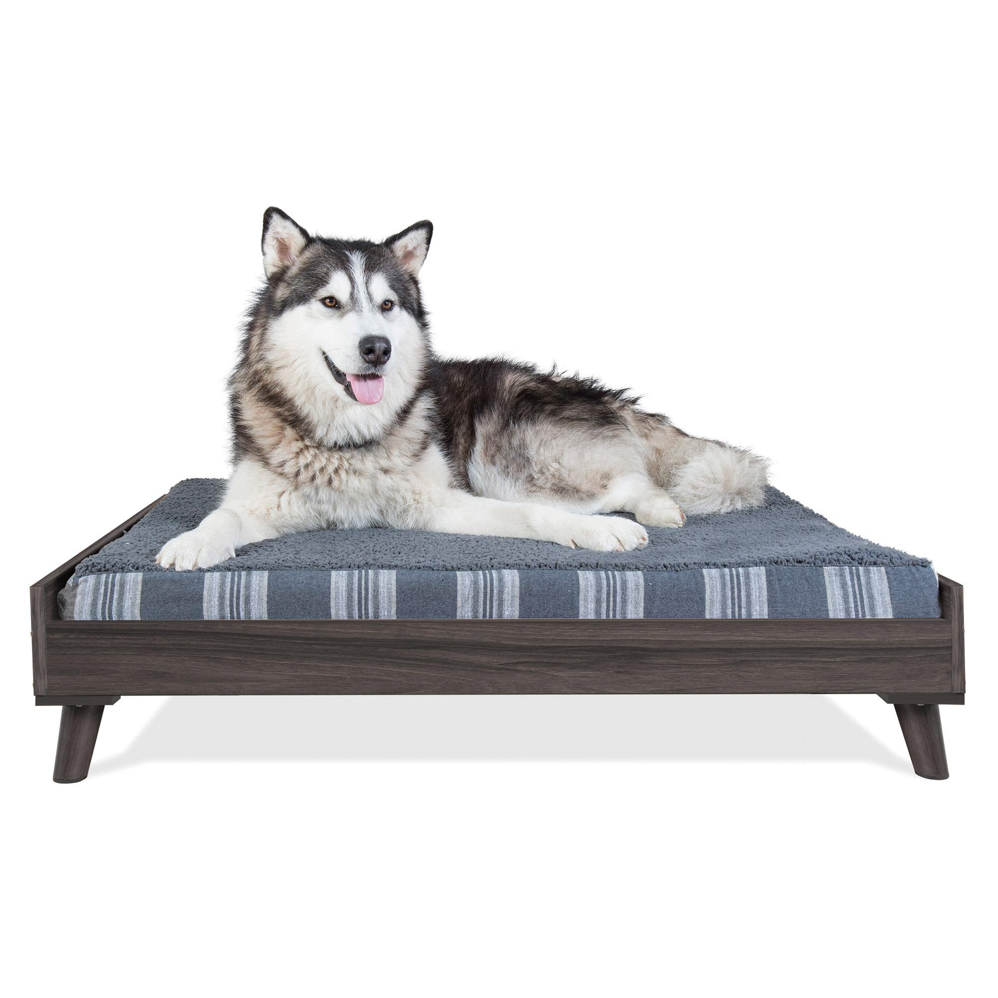 Furhaven (Old Version) Elevated Dog Bed Frame For 44 X 35 Xl Dog Beds, Easy Assembly - Mid-Century Modern Bed Frame - Gray W