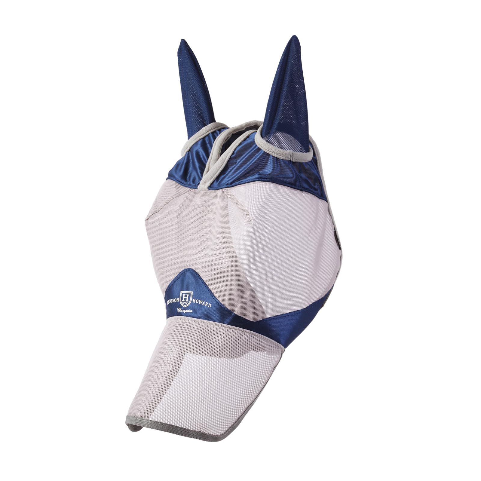 Harrison Howard Full Face Horse Fly Mask UV Protection and Breathable for Equine Use Comfortable Navy XS