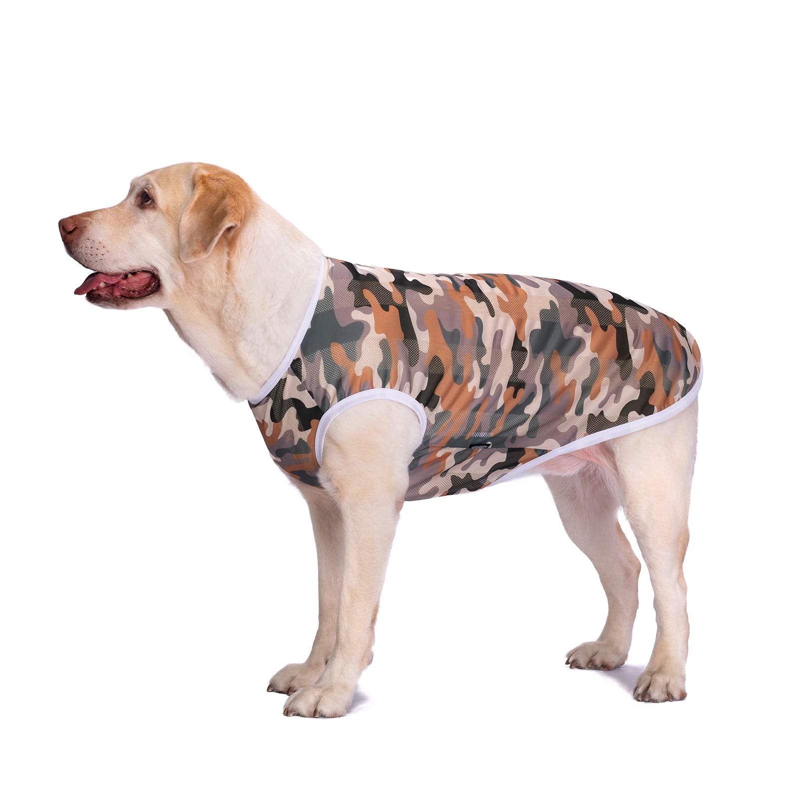 Pet Clothes, Large Dog Shirt Camouflage T Shirt Breathable Dog Sunscreen Clothes Outfits Vest Apparel For Medium Large Dogs (26/