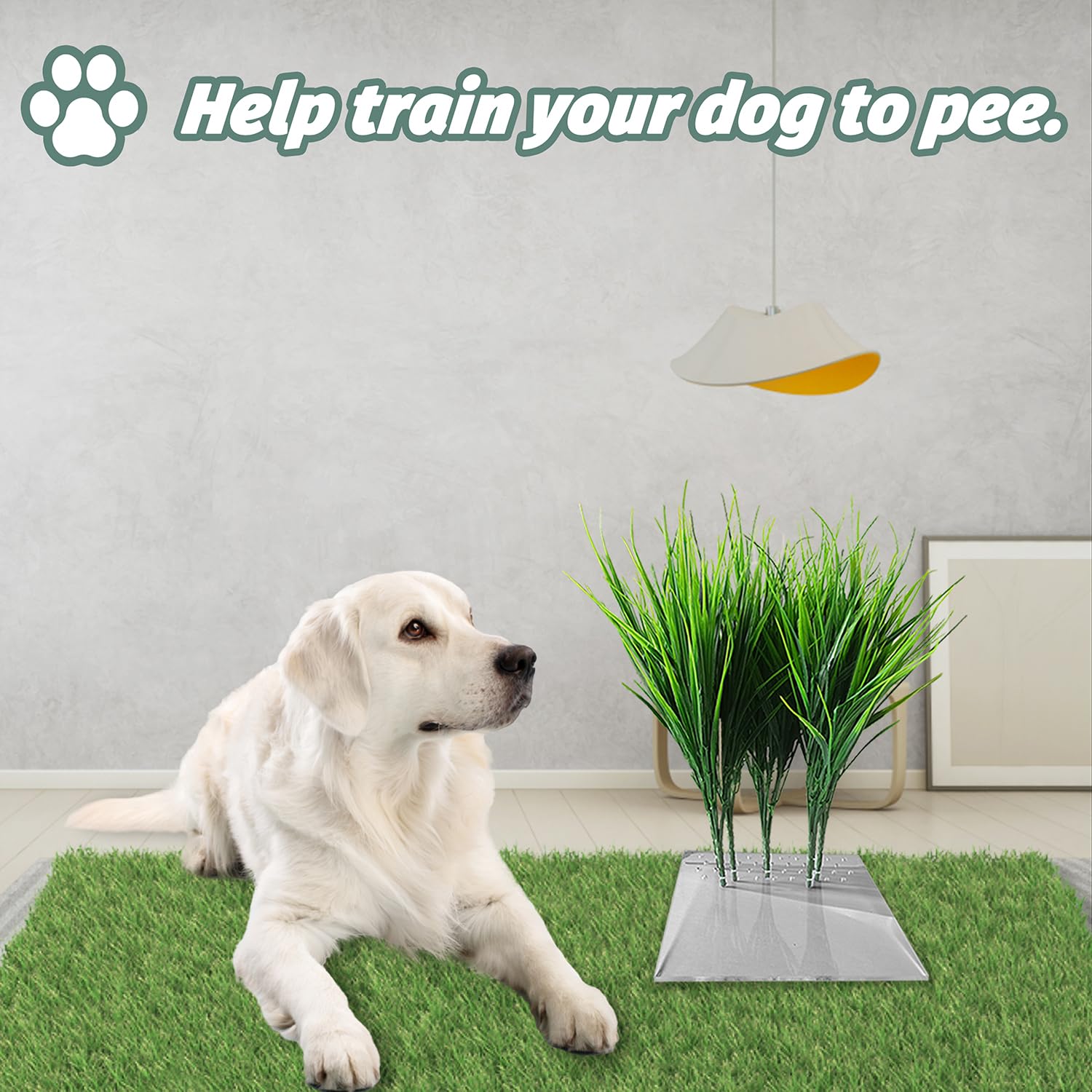 Sysmashing 8Pcs Fake Grass Plants Pee Post For Dogs To Pee On, Guiding Male Dogs To Urine And Preventing Urine From Splashing Ev
