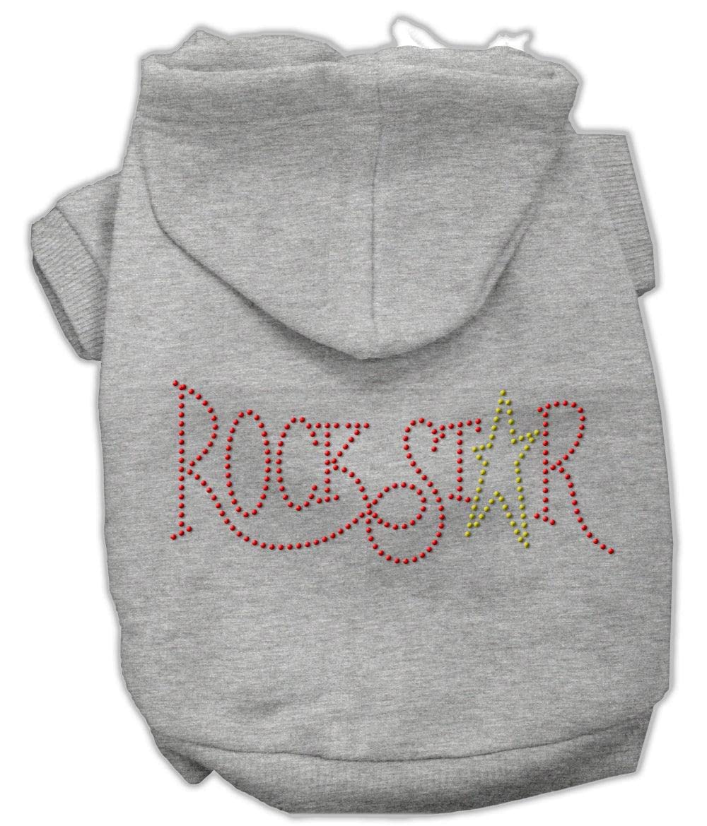 Mirage Pet Products Rock Star Rhinestone Hoodies, 20, Pink